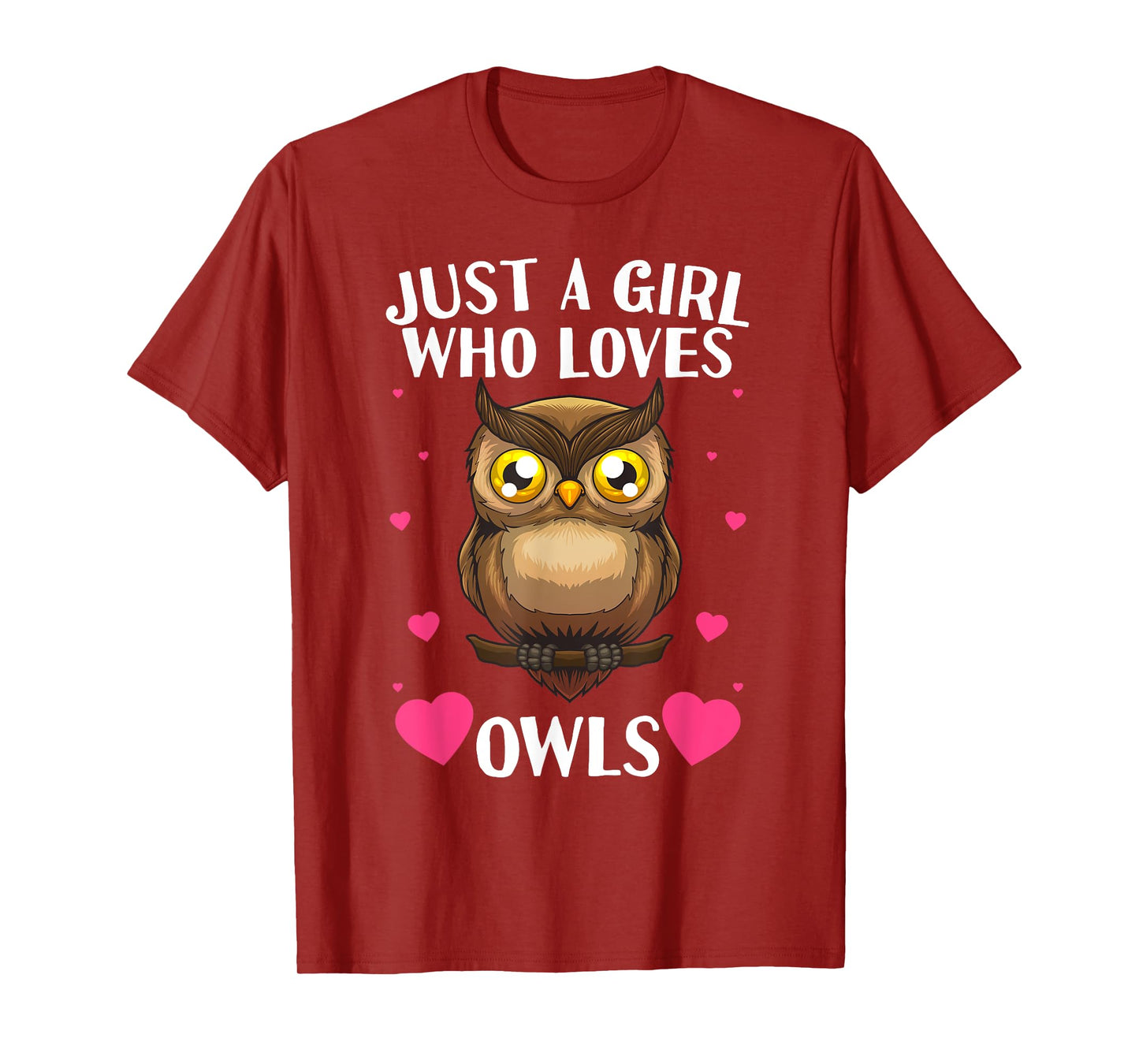 Funny Owl Design For Women Girls Nocturnal Bird Owl Lovers T-Shirt