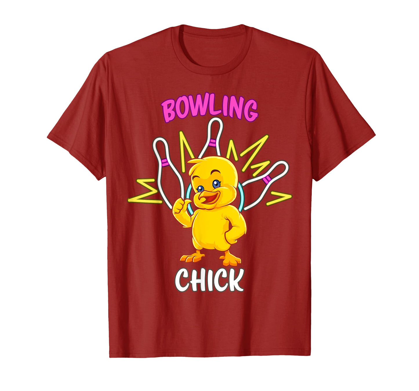 Bowling Chick Funny Chicken Sports Athlete T-Shirt