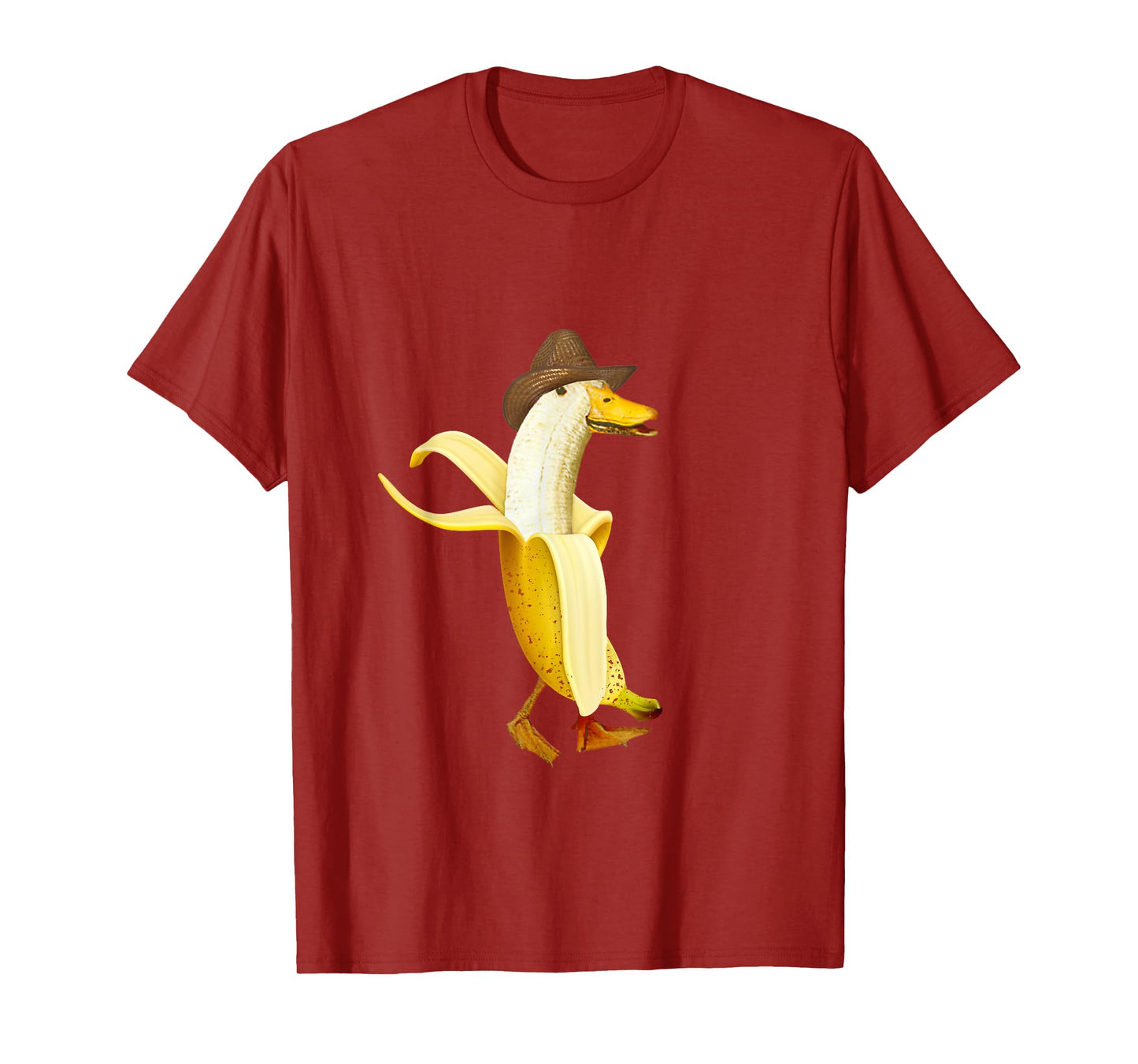 Funny Banana Duck Cowboy hat fruit bird Cowboy T-Shirt