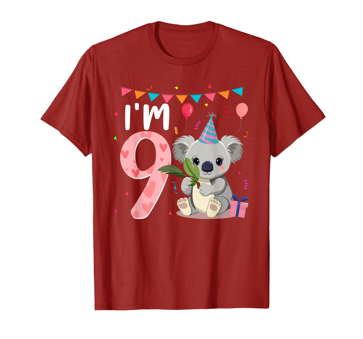 9th Birthday Girl Koala Bear 9 Year Old T-Shirt