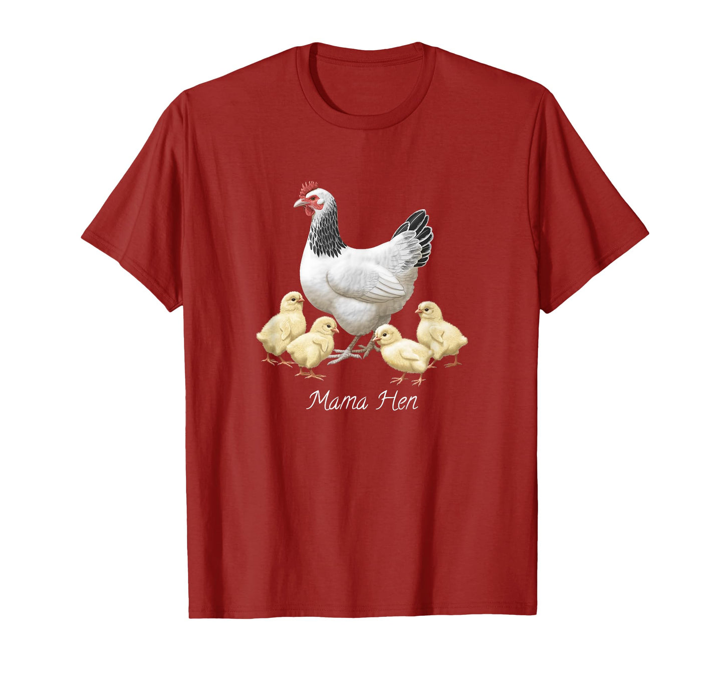 Mama Hen Sussex Chicken and 4 Baby Chicks T-Shirt