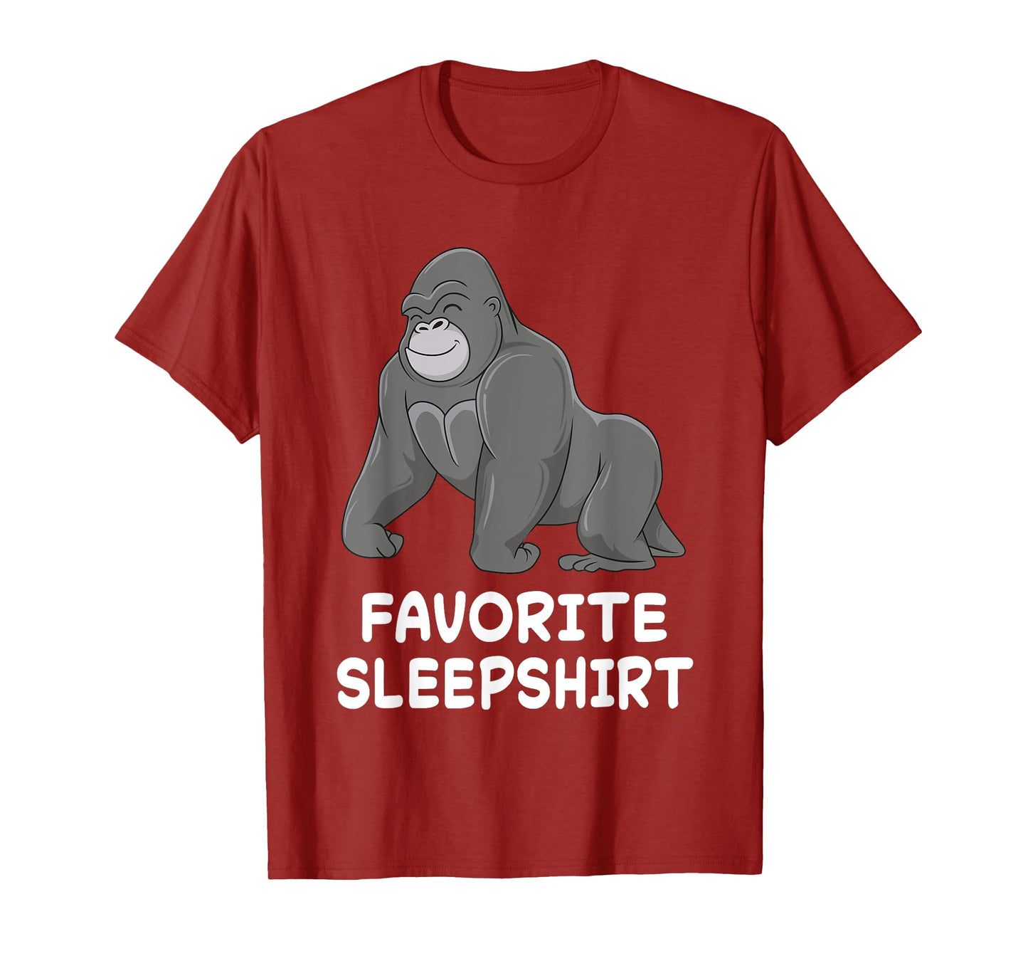 Gorilla Monkey Gorillas Nap Sleeping Sleep Pajama Nightgown T-Shirt