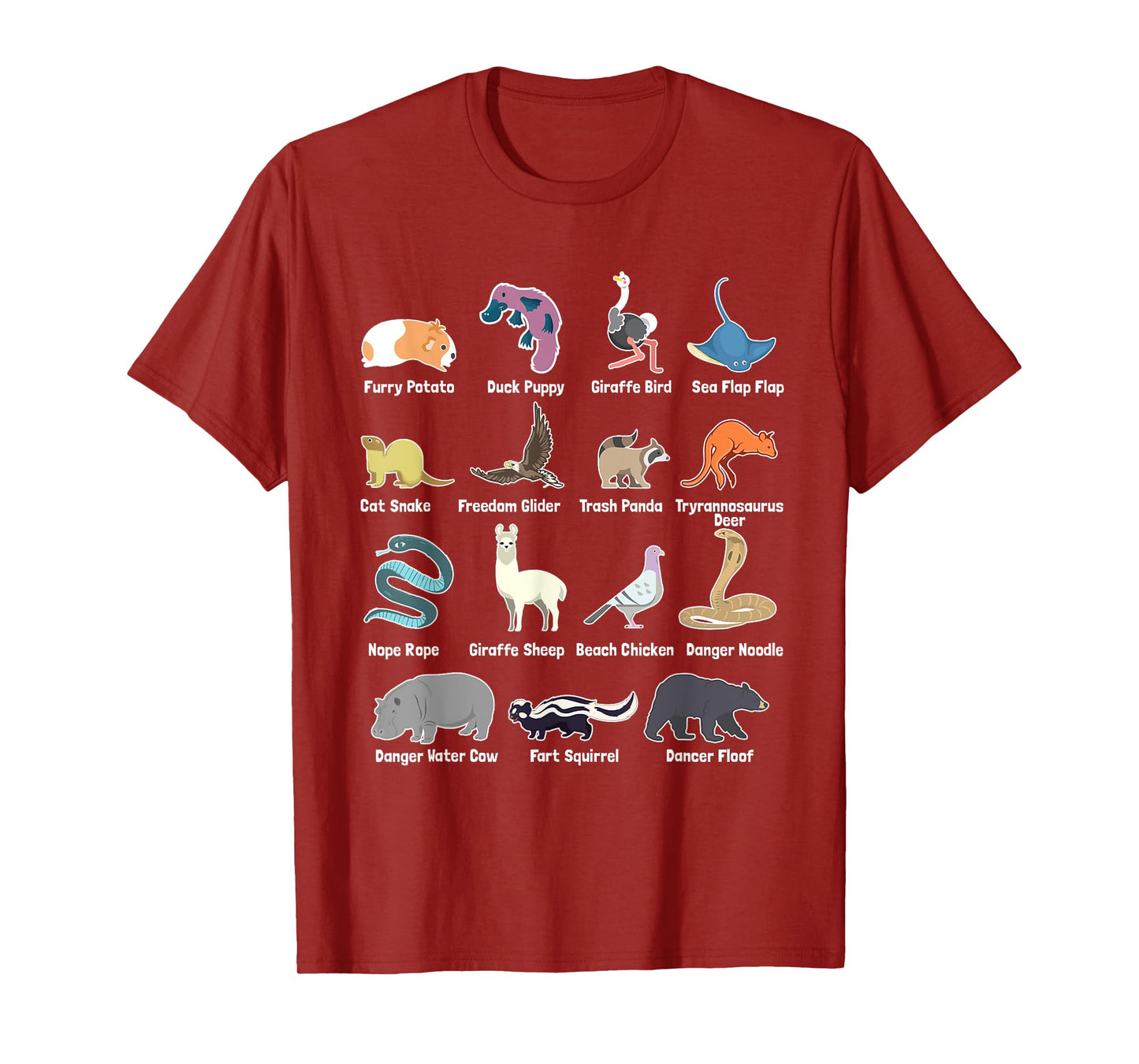 Animals Of The World - Rare Exotic Animals Funny Memes Gift T-Shirt