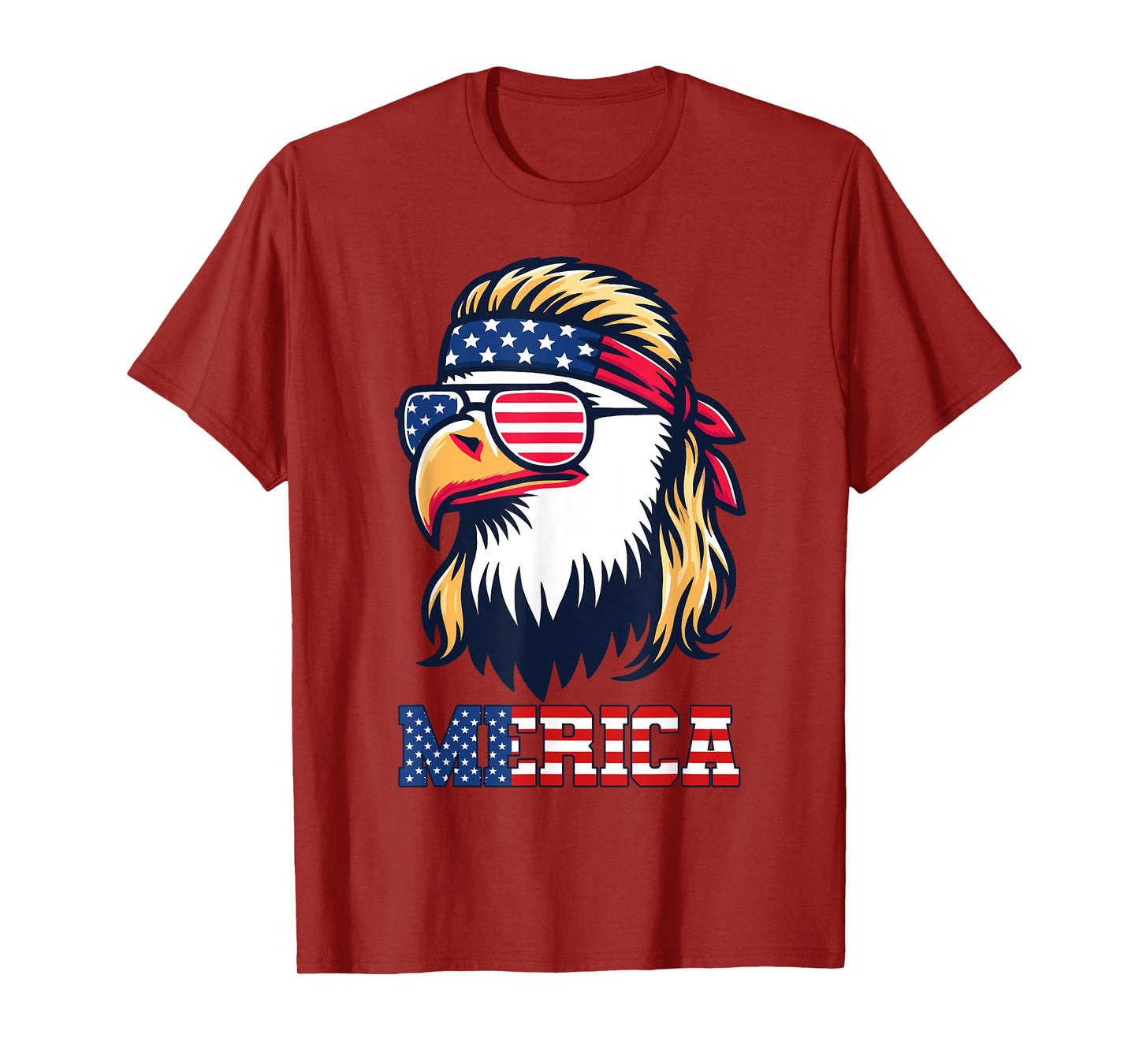 Merica Eagle Patriotic American Flag USA 4th of July T-Shirt