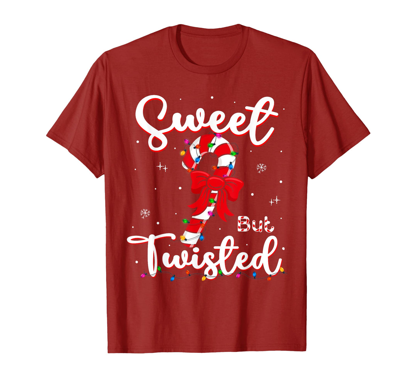 Sweet But Twisted Funny Christmas Candy Cane Xmas Holiday T-Shirt