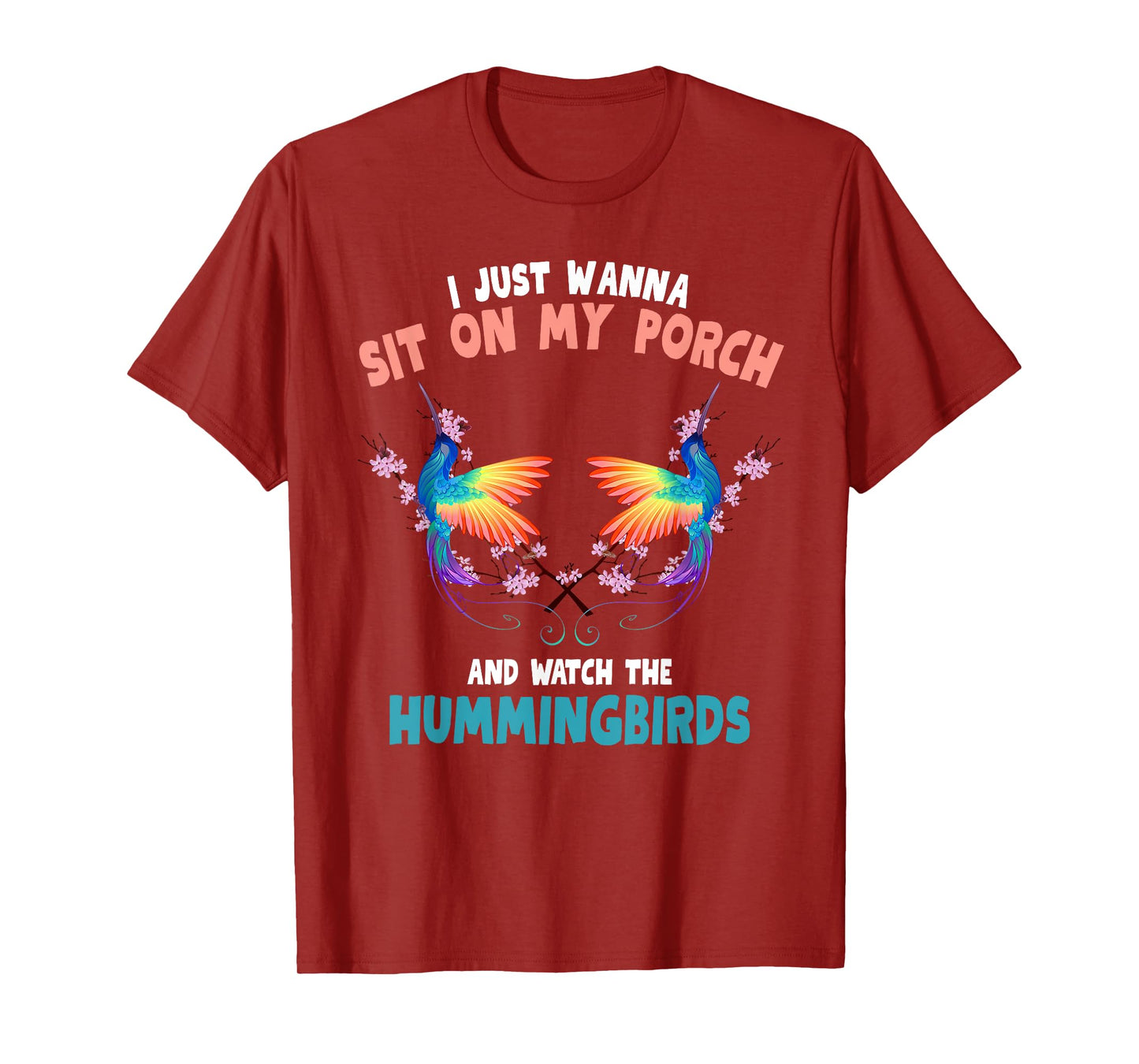 Funny Hummingbird Art For Men Women Kids Bird Lovers T-Shirt