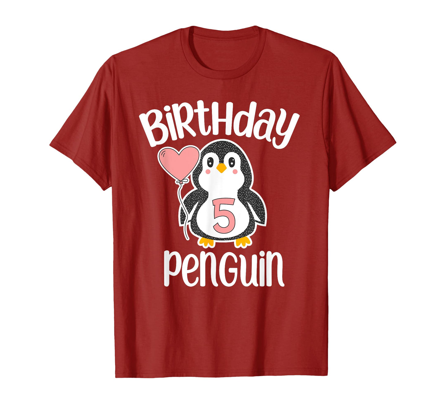 5th Birthday Penguin Shirt - 5 Year Old Birthday T-Shirt T-Shirt