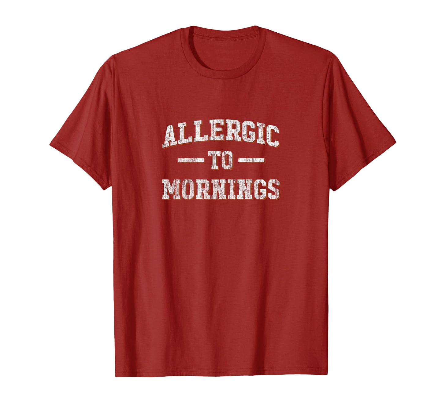 Allergic To Mornings T Shirt - Not A Morning Person Funny T-Shirt