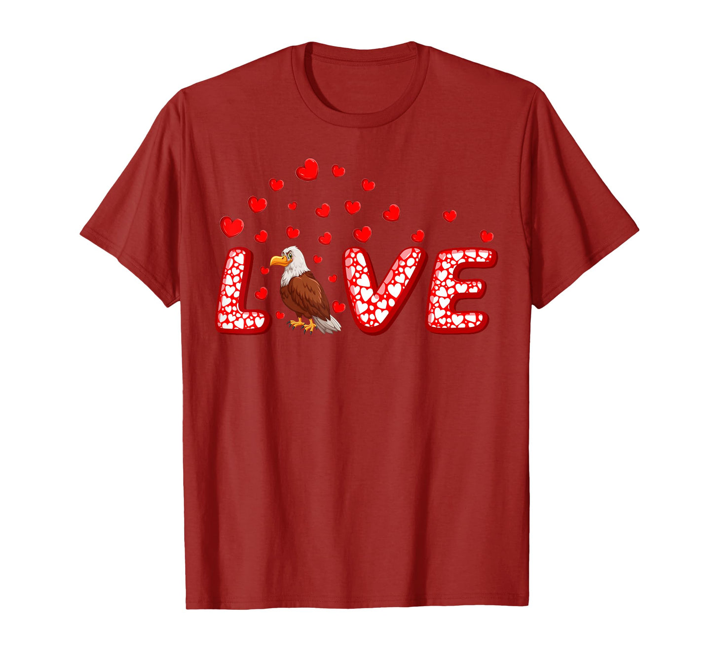 Eagle Bird Lover Funny Hearts Love Eagle Valentine's Day T-Shirt