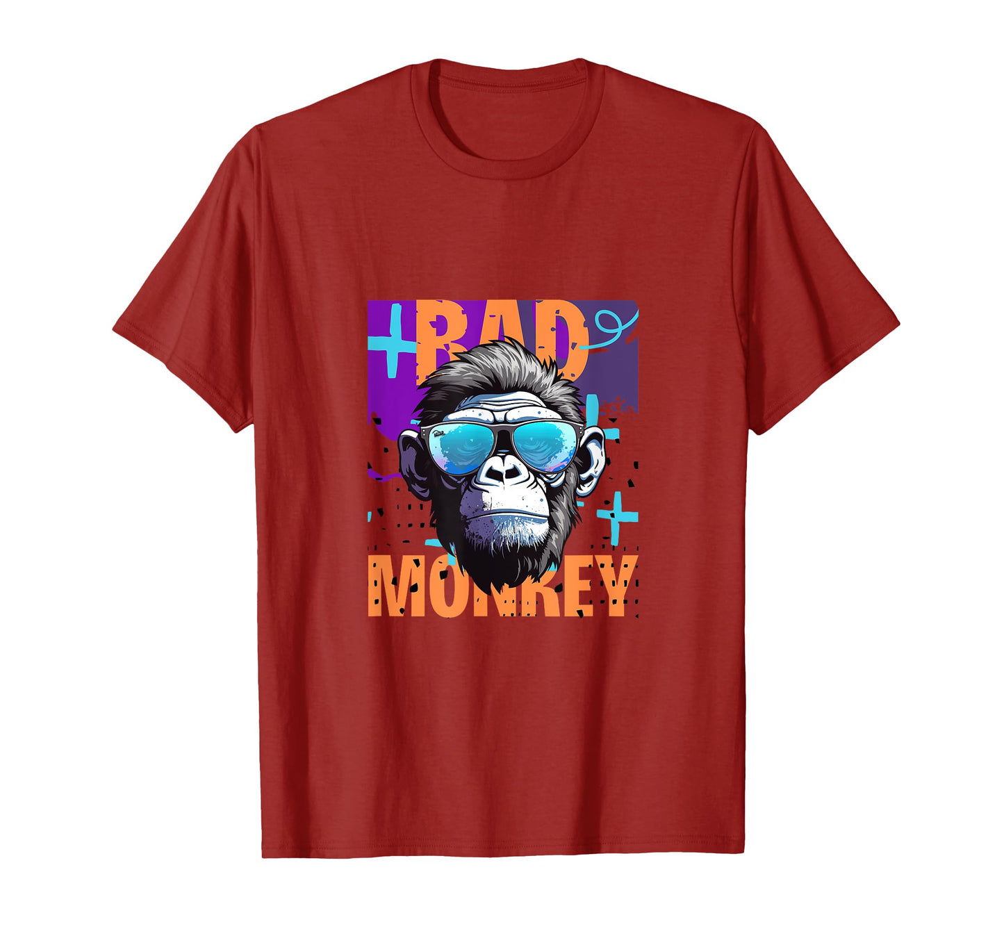 Jon De Voui Bad Monkey T-Shirt - Unisex-Adults, Kids - Black - Small - Short Sleeve