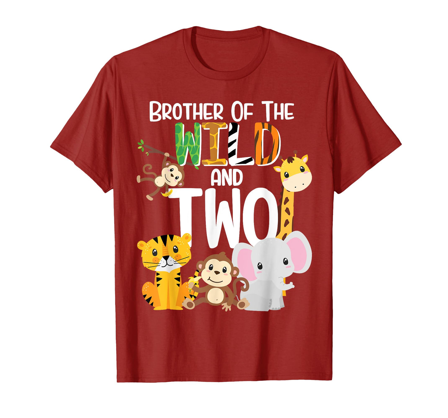Brother of the Wild and Two Zoo Theme Birthday Safari Jungle T-Shirt