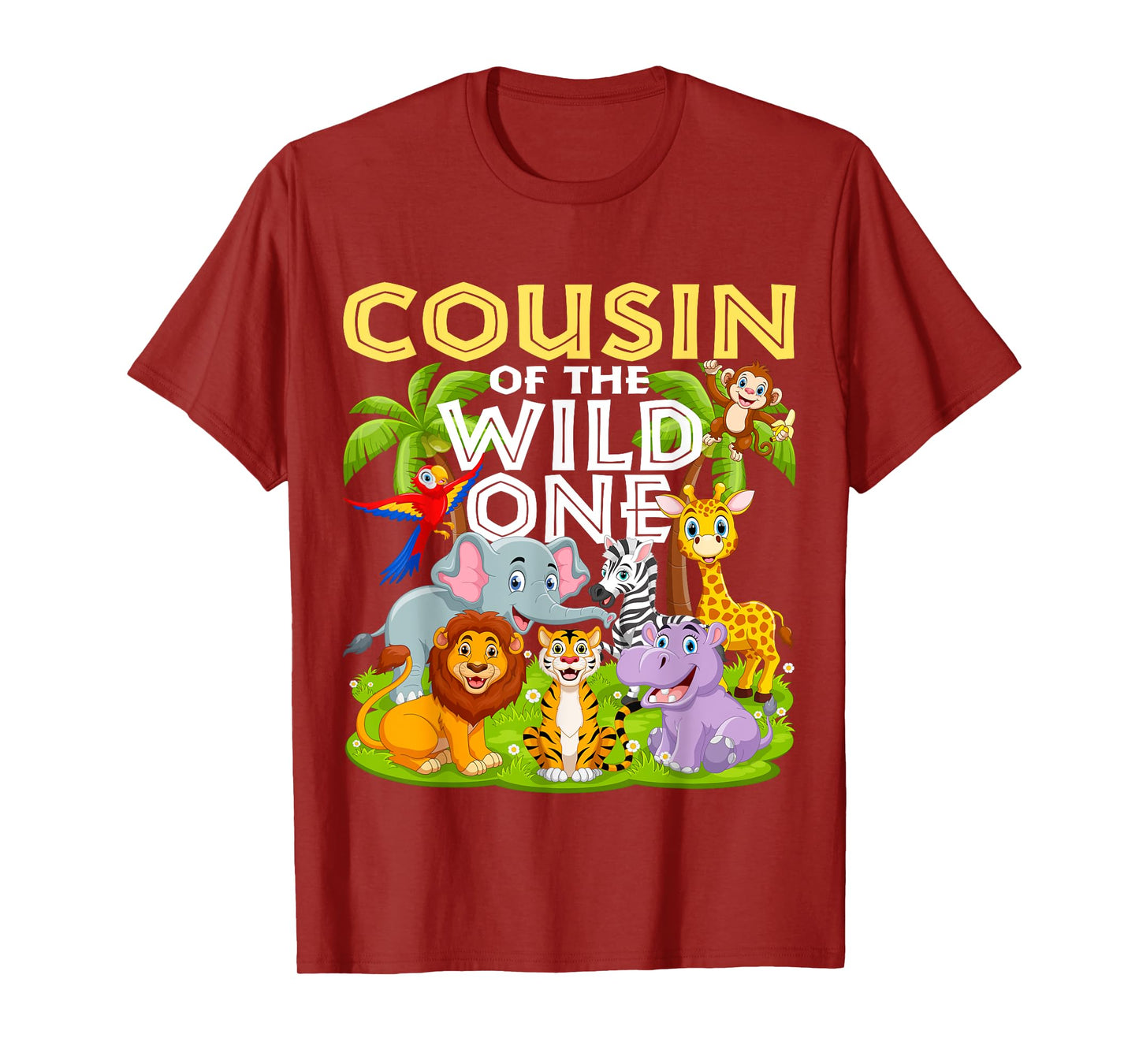Cousin Of The Wild One 1st Birthday Zoo Animal Safari Jungle T-Shirt