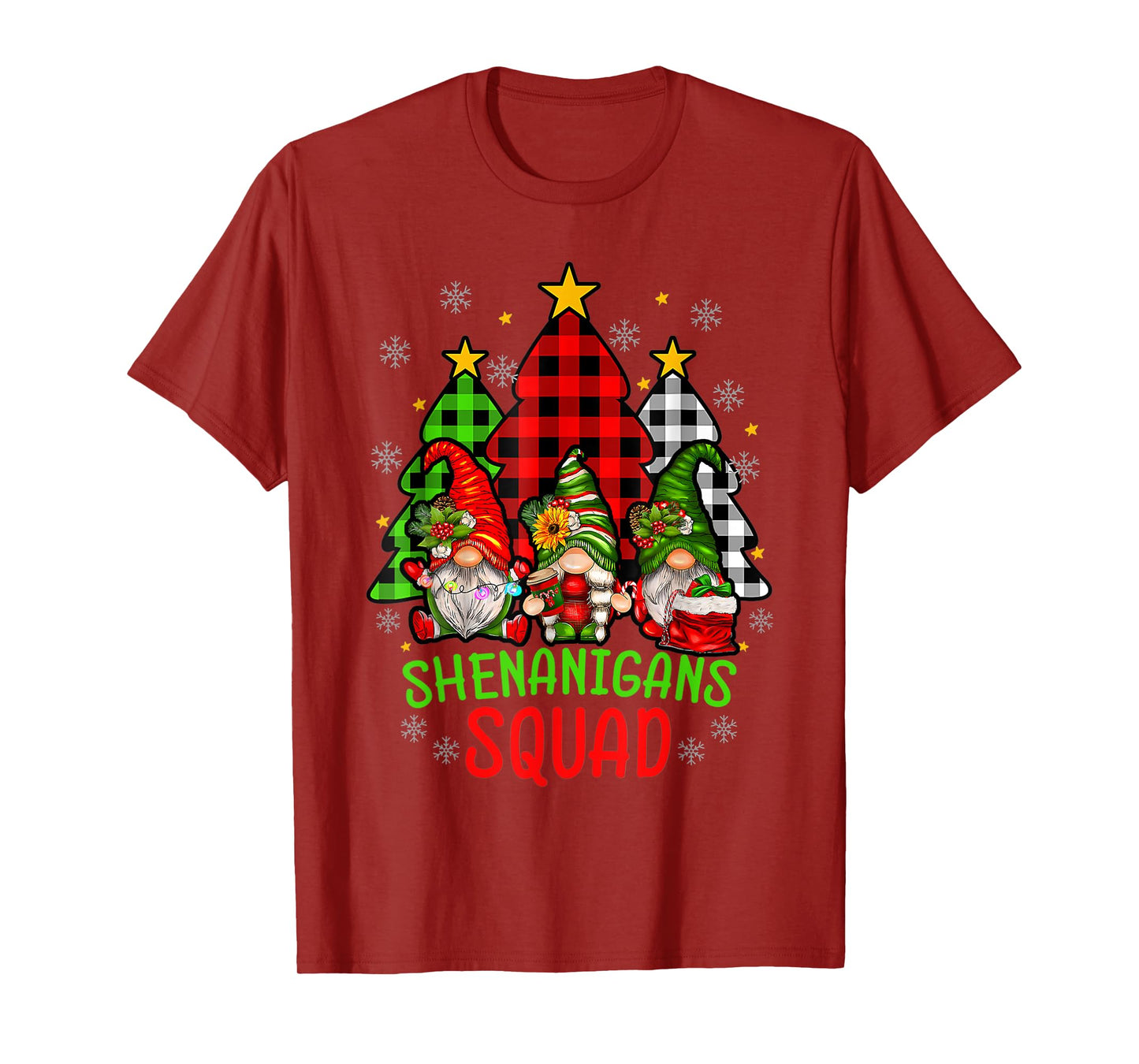Shenanigans Squad Christmas Gnomes Matching Family Gnome T-Shirt