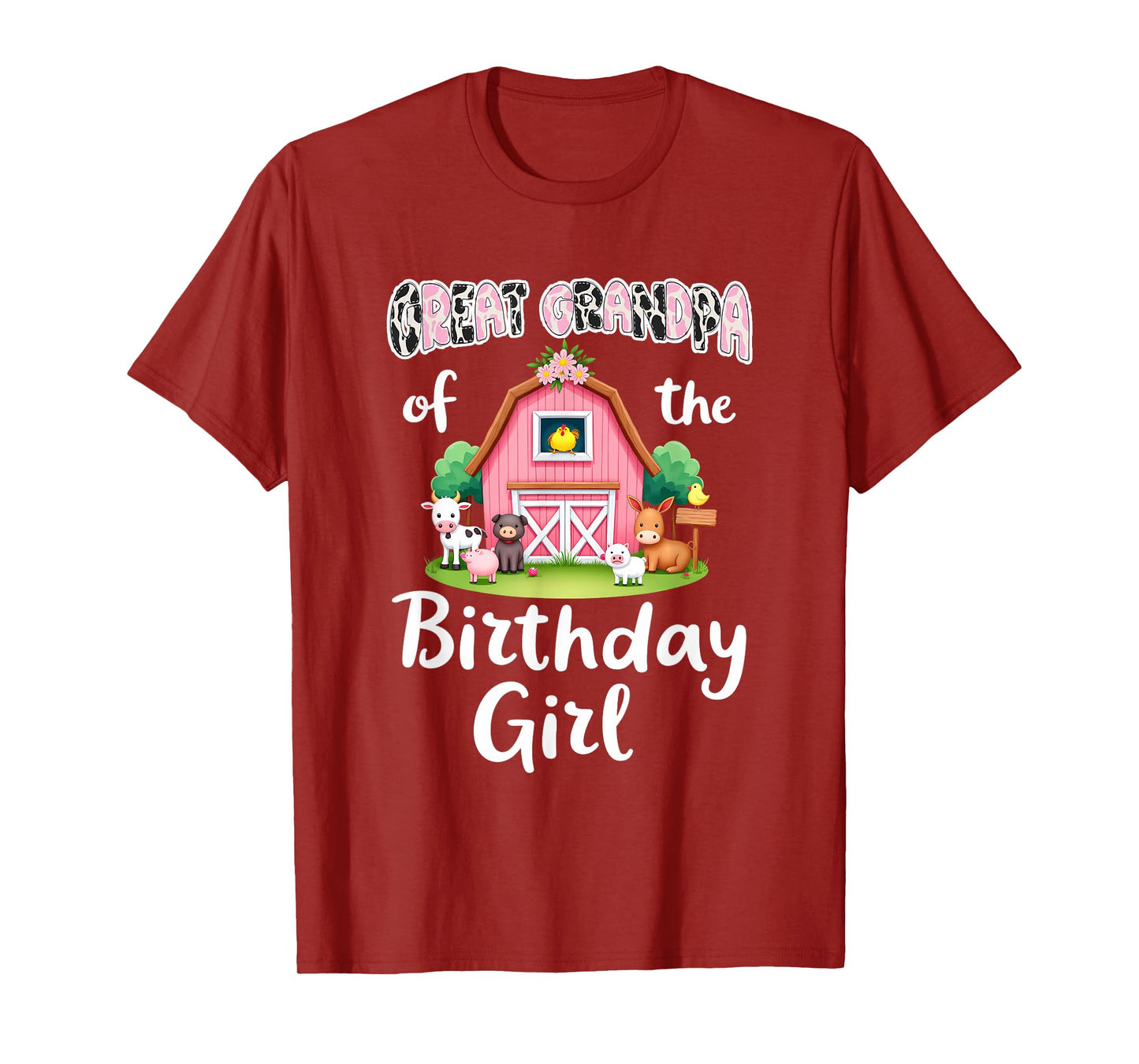 Barnyard Party Great Grandpa Of The Birthday Girl T-Shirt