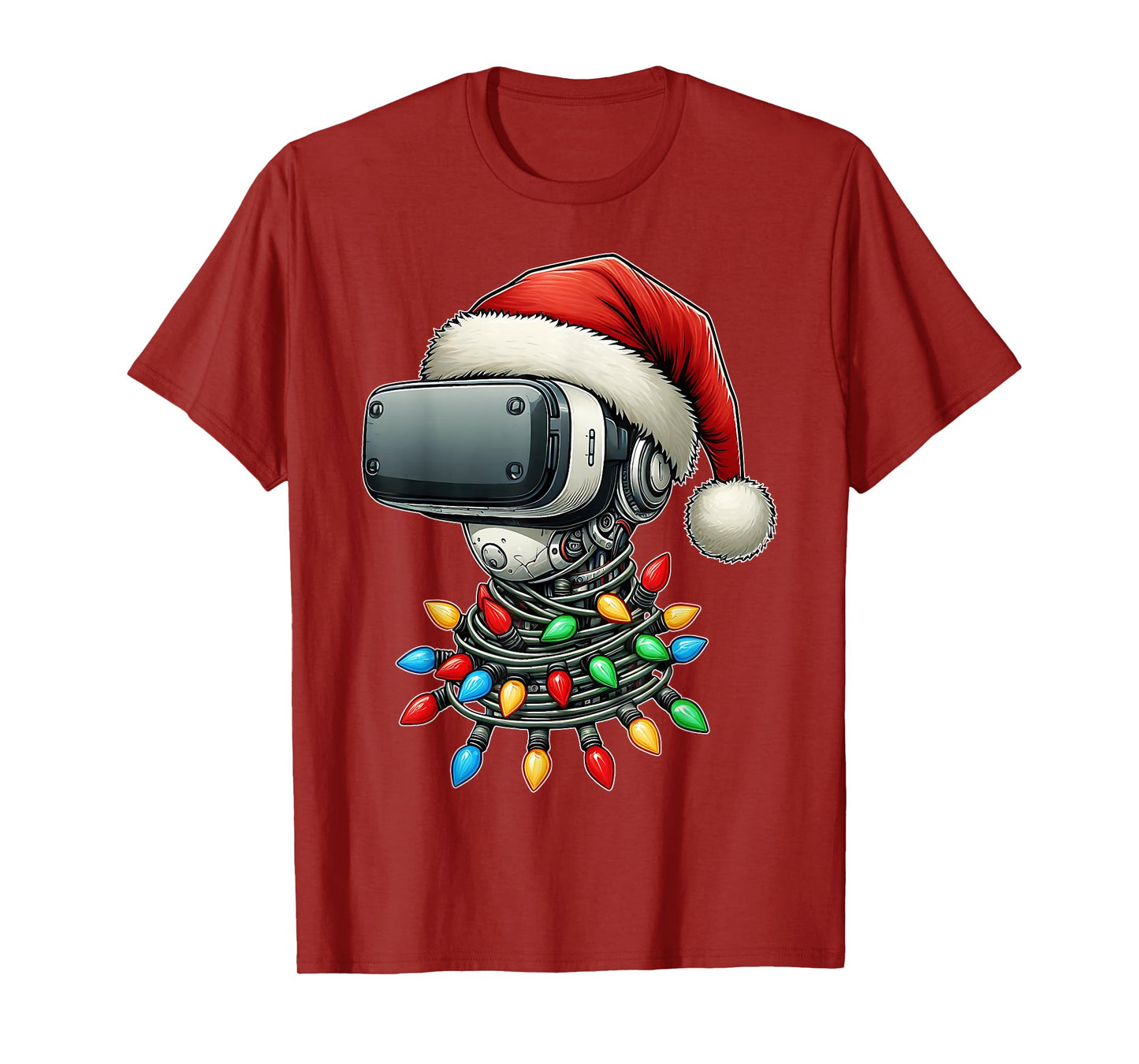Virtual Reality VR Player Video Gaming Christmas Hat Xmas T-Shirt