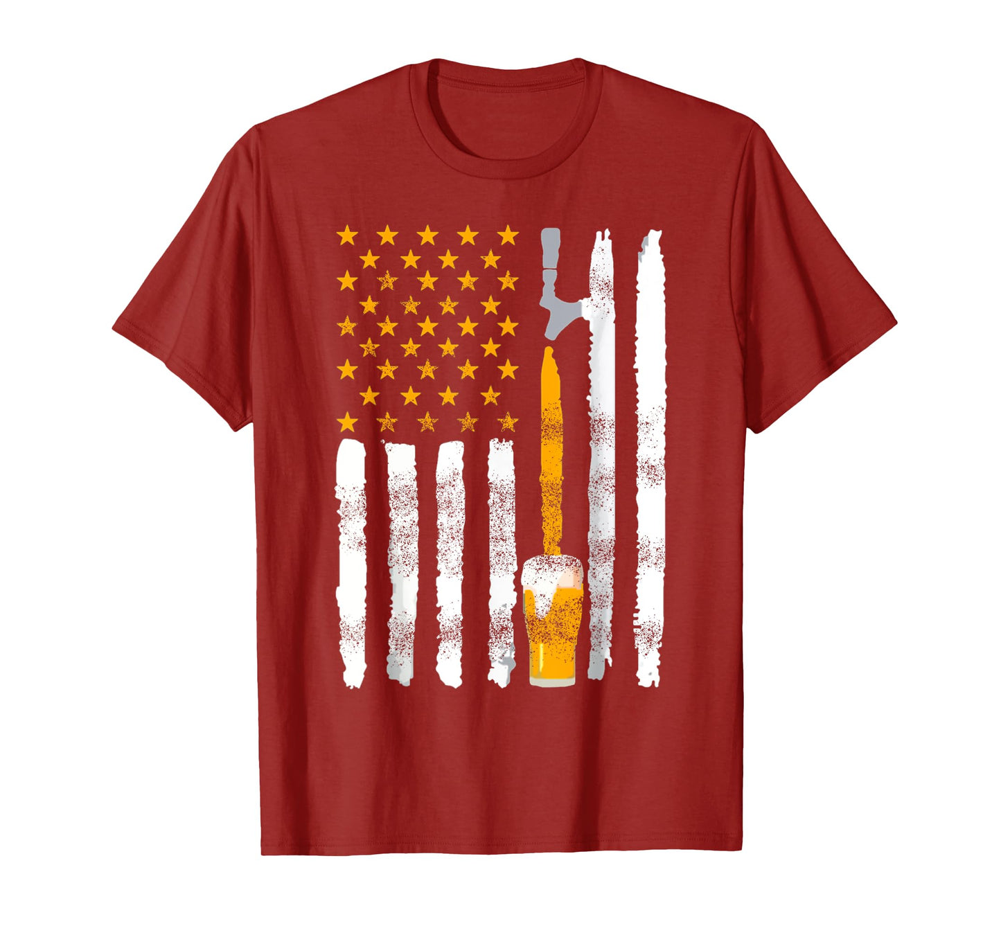 American Beer on Tap Flag T Shirt for Men and Women T-Shirt