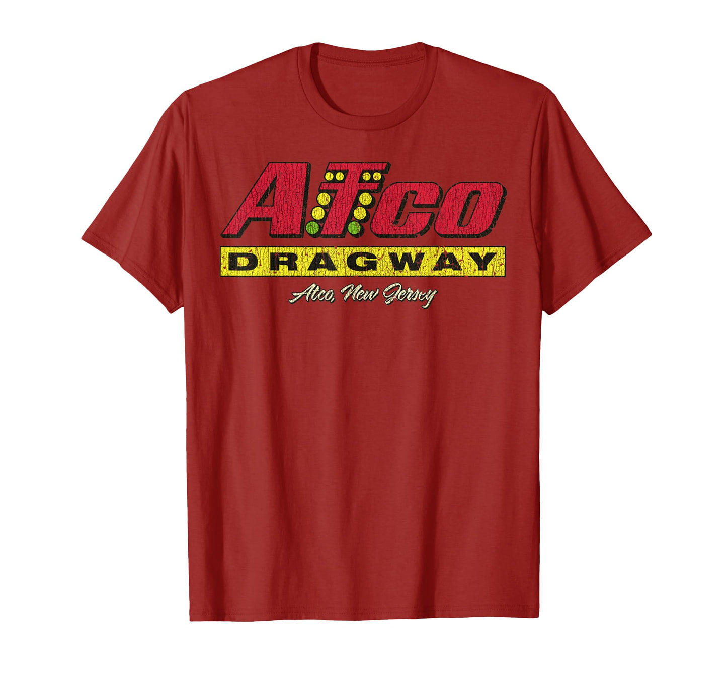 Vintage Drag Racing Retro Christmas Tree Dragway Xmas T-Shirt