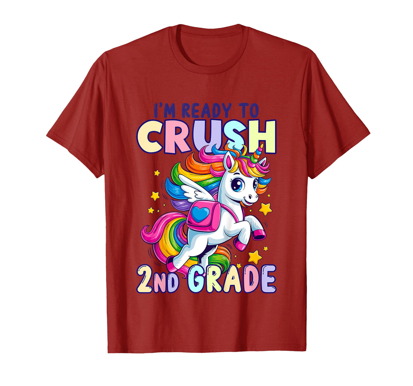 Crush 2nd Grade Unicorn Girls Kids Back To School T-Shirt