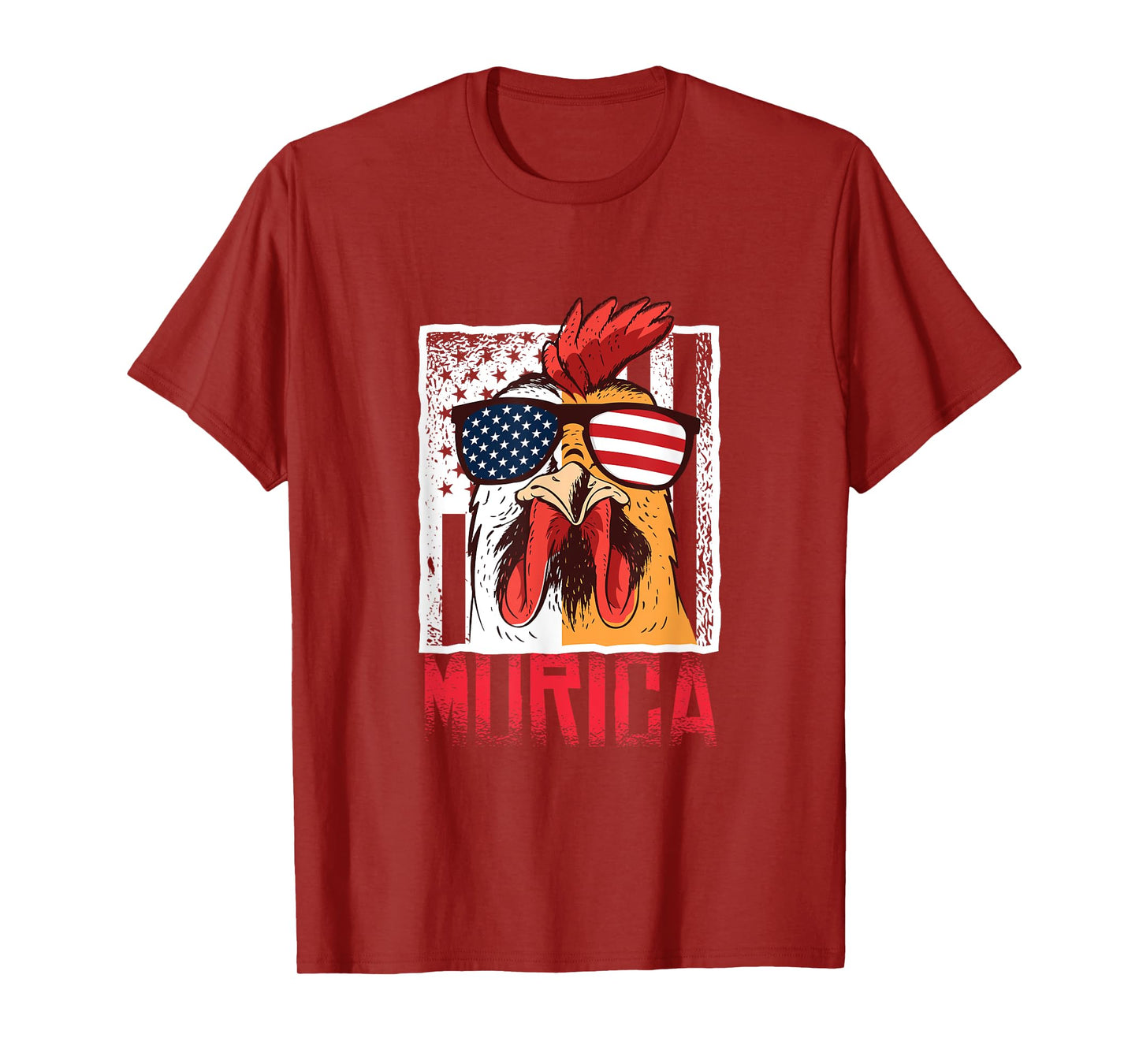 Merica Sunglasses Cock Funny Rooster Murica T-Shirt