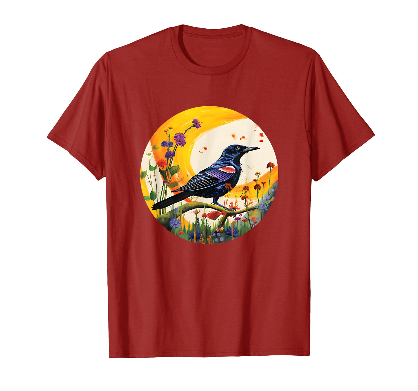 Backyard Birder Watching Watchers Birding Redwing Blackbird T-Shirt