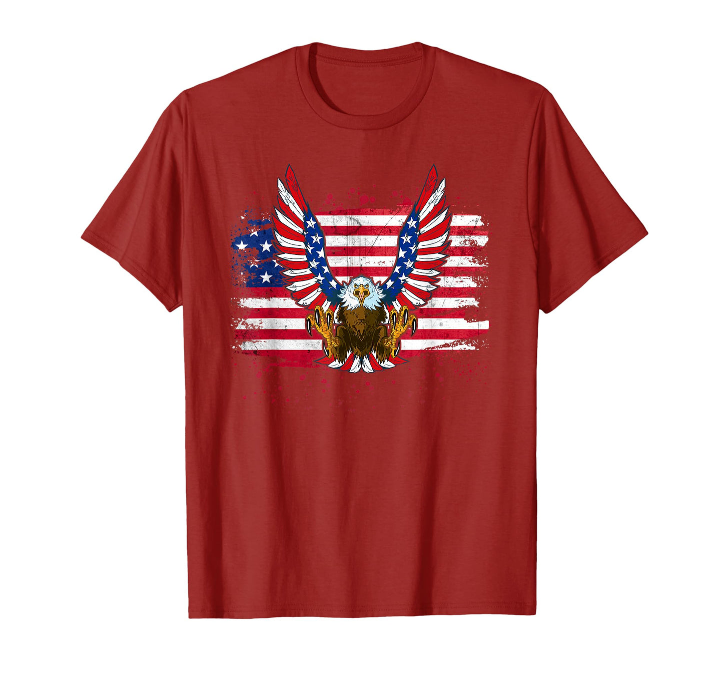 Patriotic Eagle 4th of July USA American Flag Men Women Kids T-Shirt