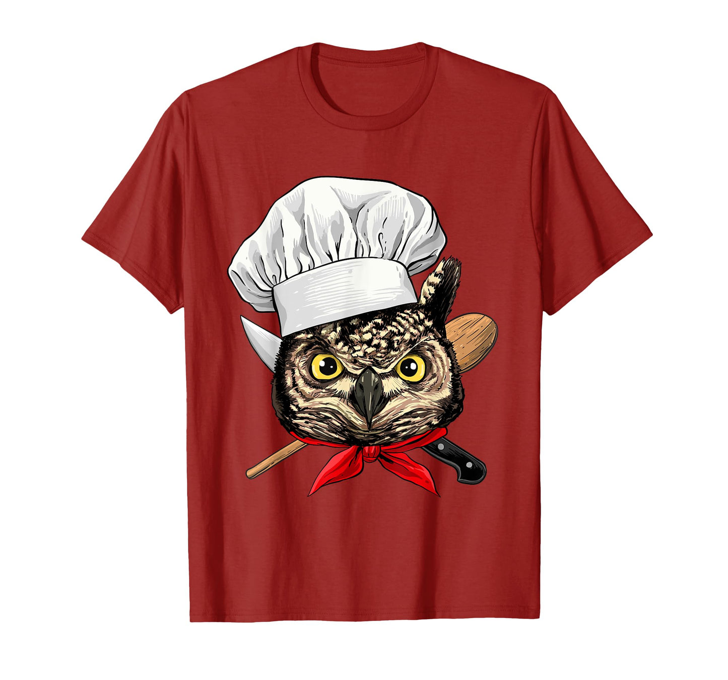 Owl Chef Wildlife Owl Bird, Cooking Lover T-Shirt