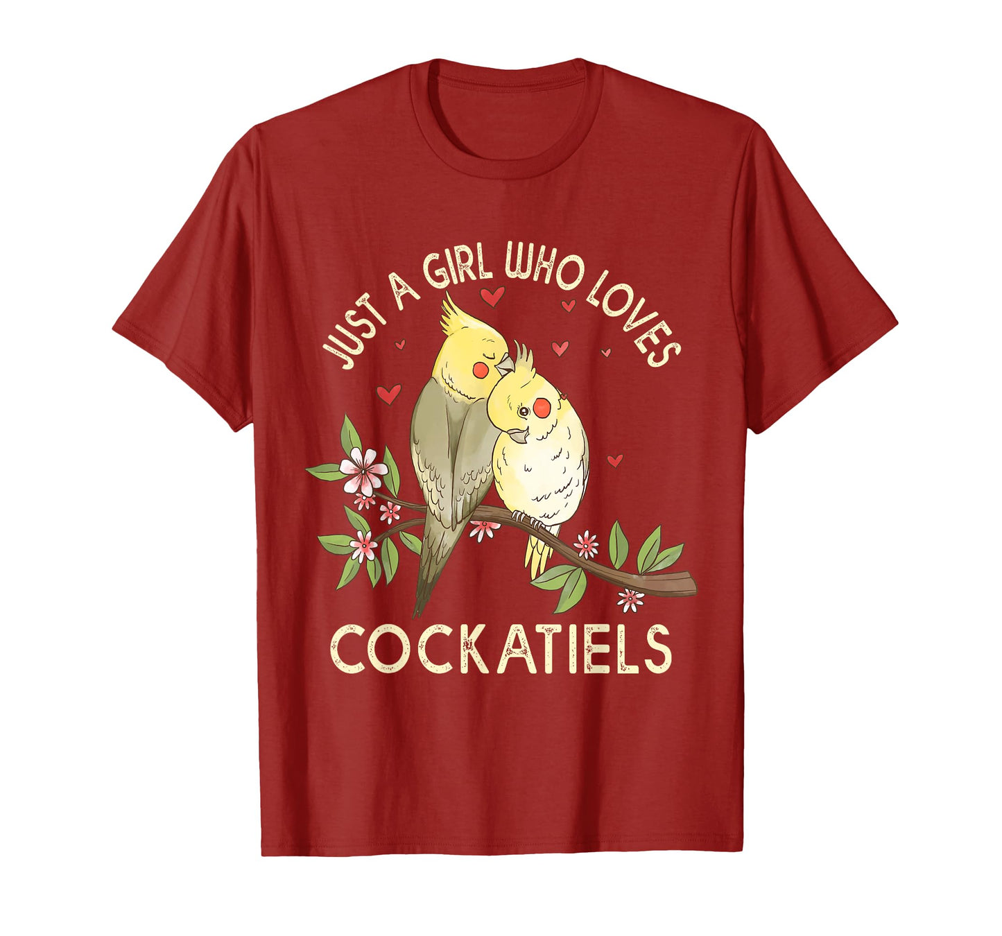 Cockatiels Love Birds Couple Valentines Day Cute Parrot Birb T-Shirt