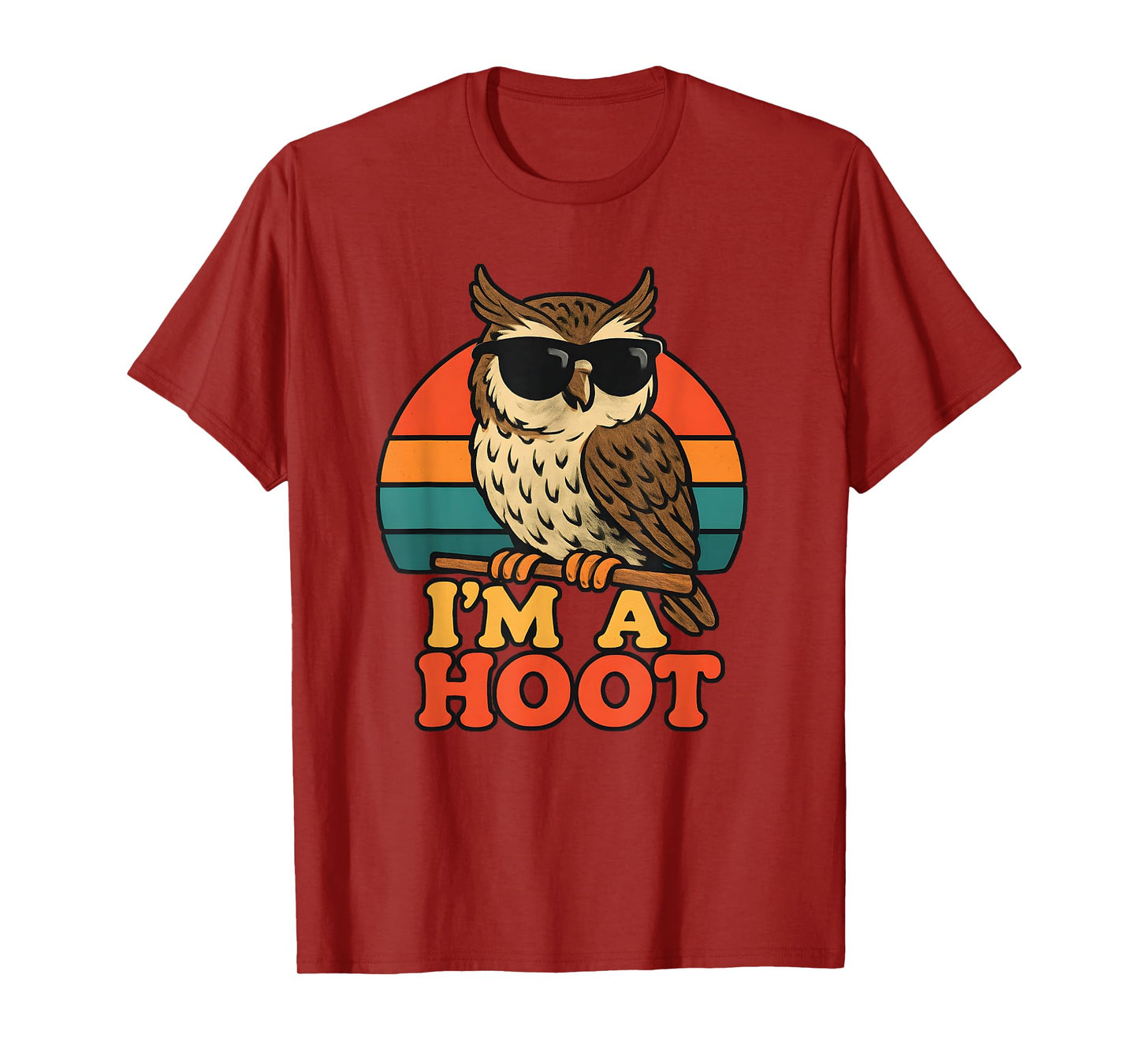 Funny Retro Owl Iβm A Hoot Vintage Animal Tee T-Shirt