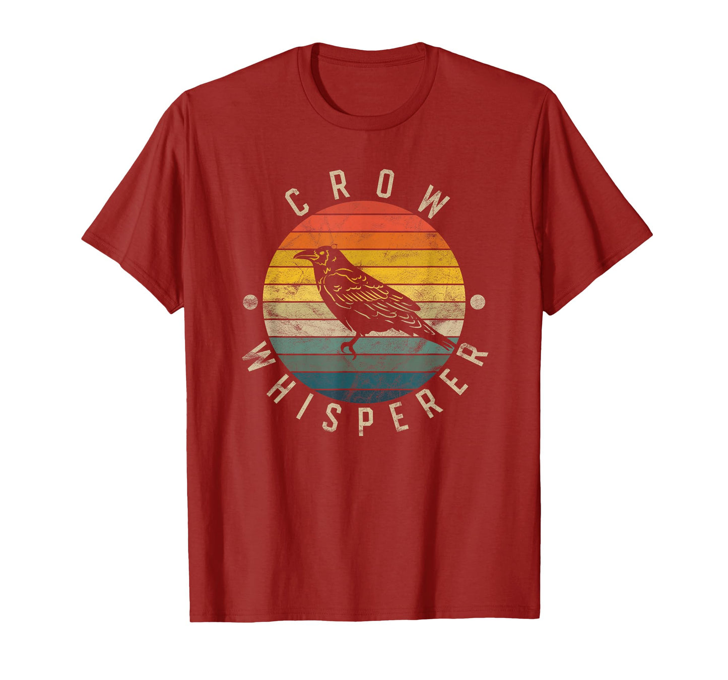 Crow Whisperer Vintage Sunset Cute Raven T-Shirt
