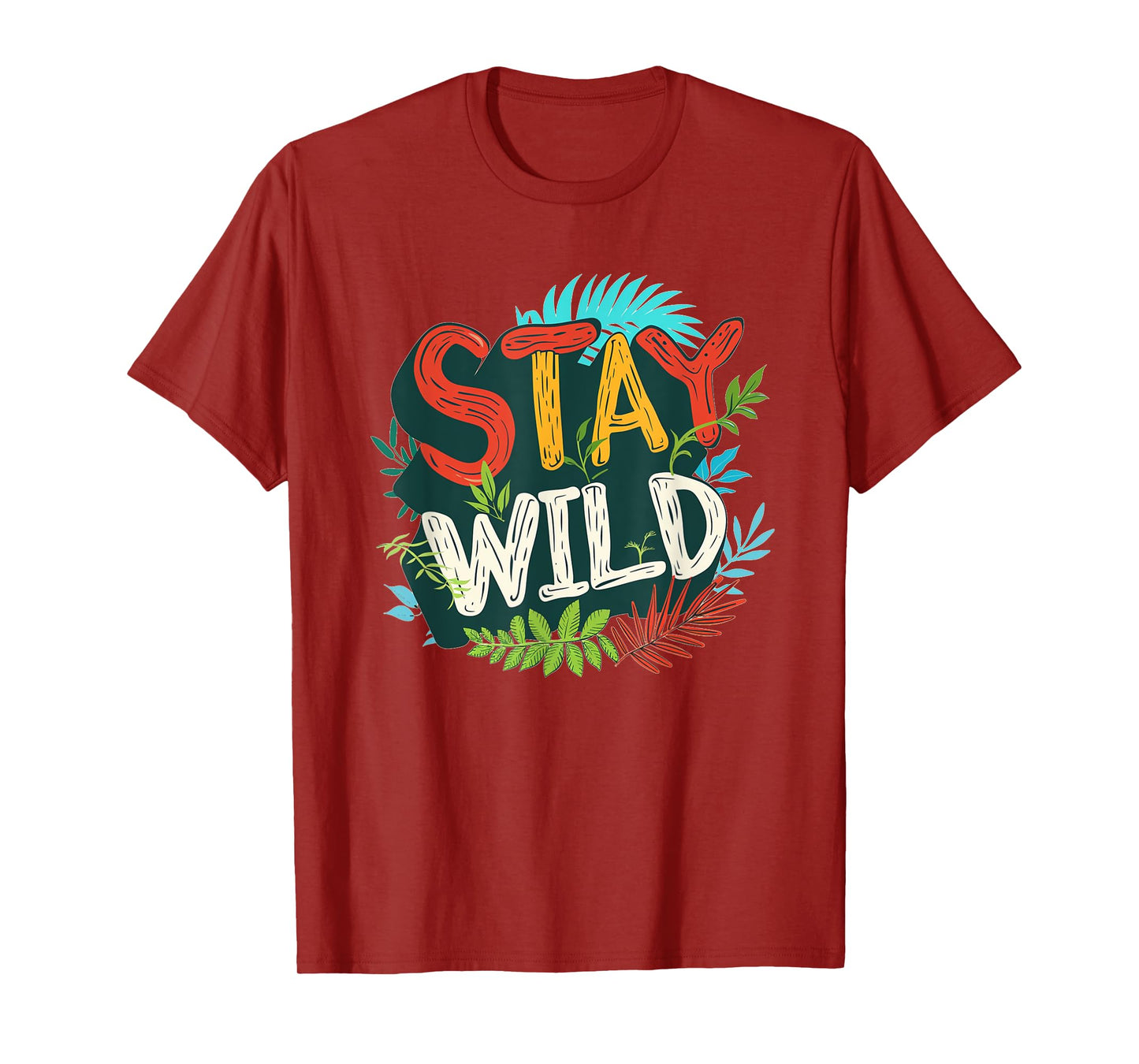 Multicolor Stay Wild Emblem T-Shirt