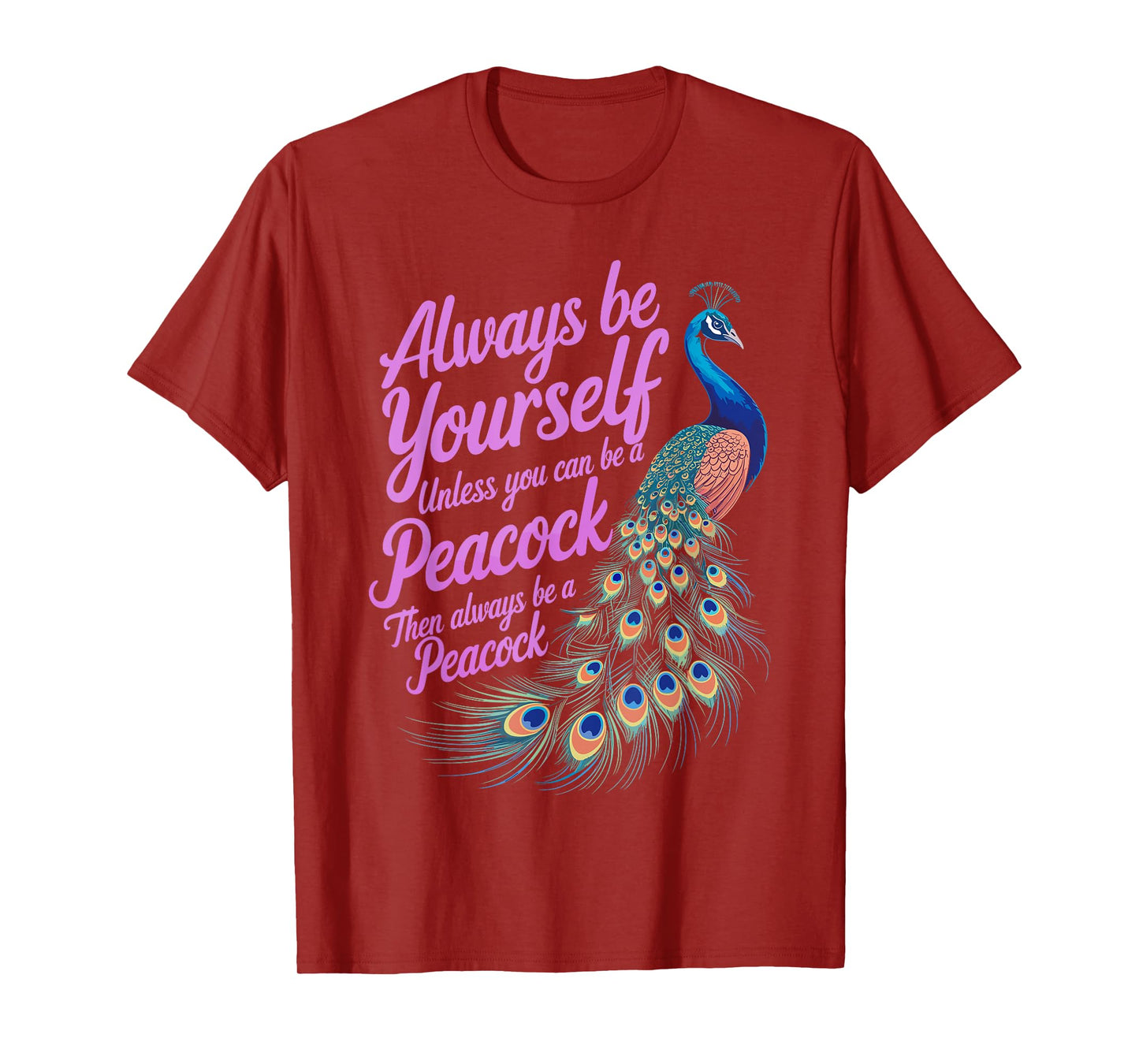 Funny Peacock Art For Men Women Adult Feather Peacock Lover T-Shirt