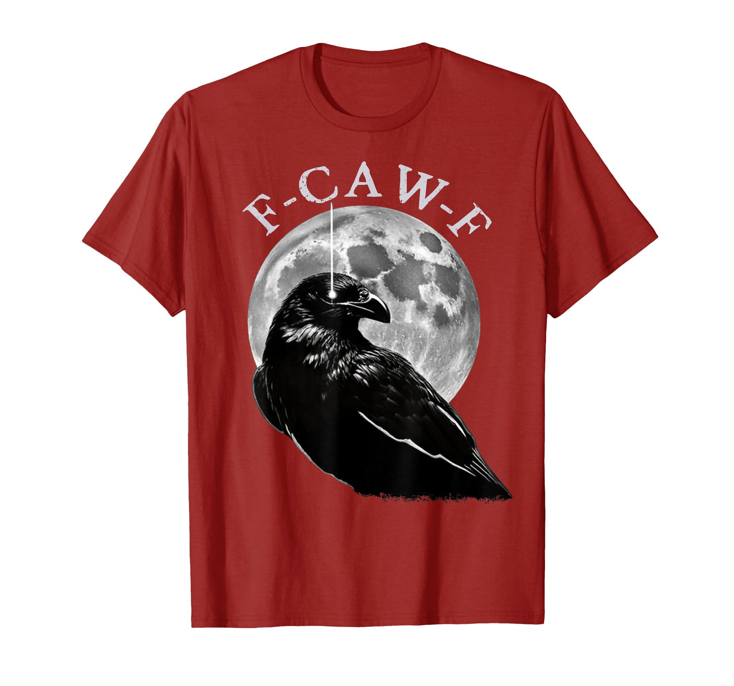 Black Crow, F-Caw-F Funny Black Bird moon Gothic Adult Humor T-Shirt