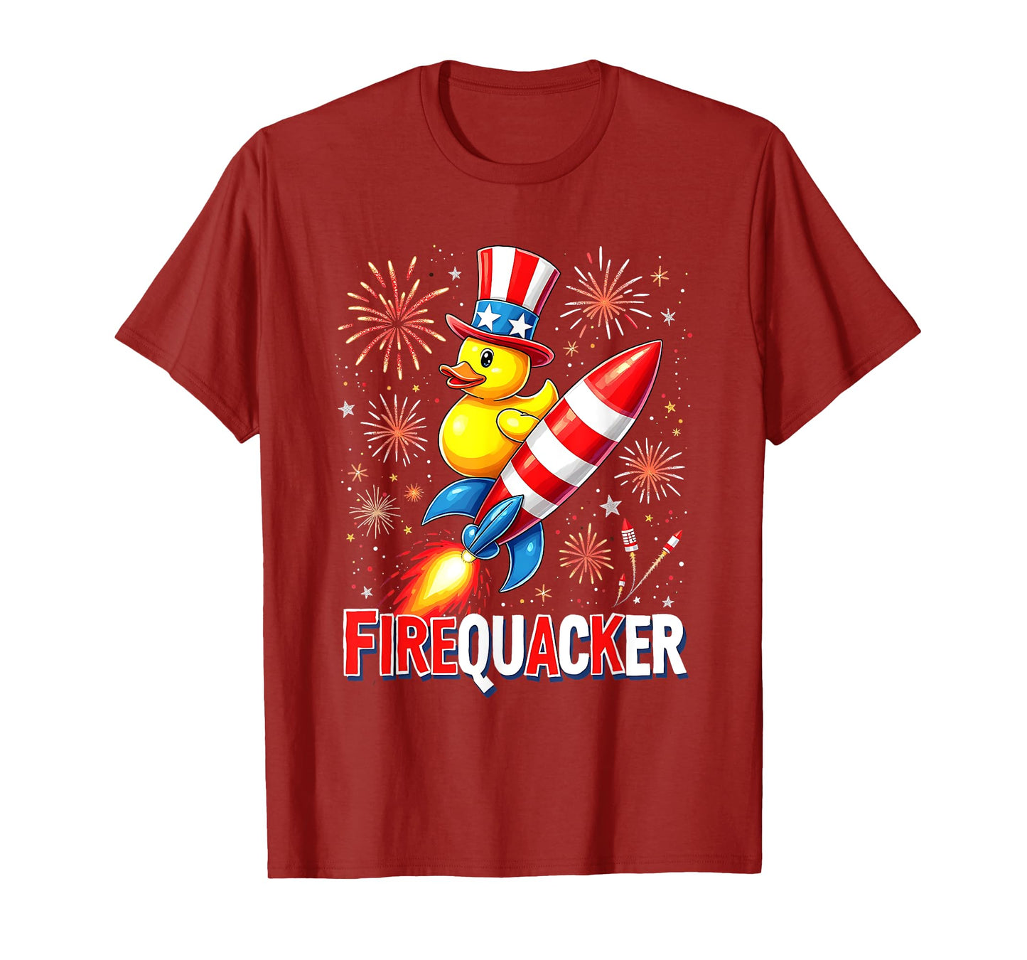4th of July Patriotic Day Funny Firecracker Duck Goose T-Shirt