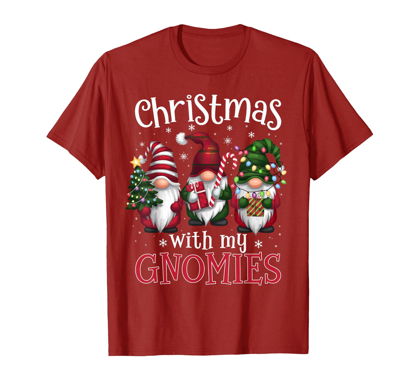 Gnome Family Christmas Matching Men Women Kids Black Christmas Gnomes T-Shirt