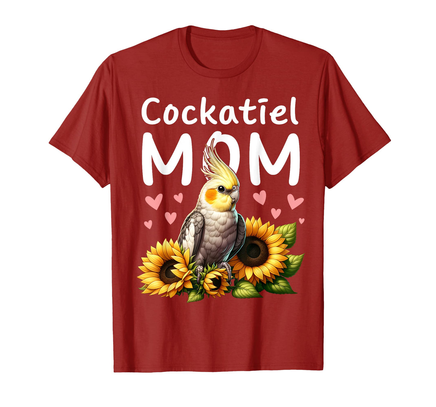 Cockatiel Mom Sunflowers Cockatiel Parrot Bird Lover Women T-Shirt