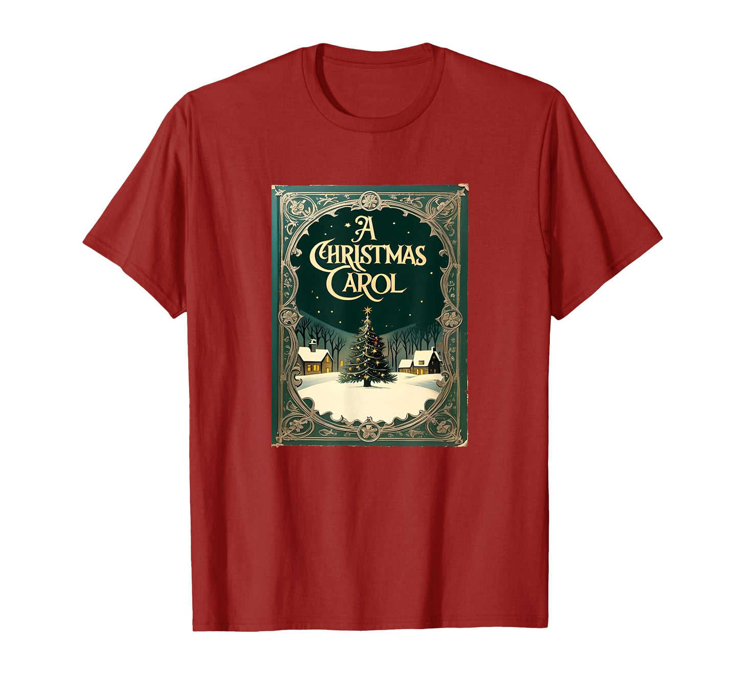 Famous X-Mas T-Shirt: A Christmas Carol by Charles Dickens - Unisex Adult Black Short Sleeve Crew Neck Classic T-Shirt - Holiday, Christmas, Storytelling, Readers, Families