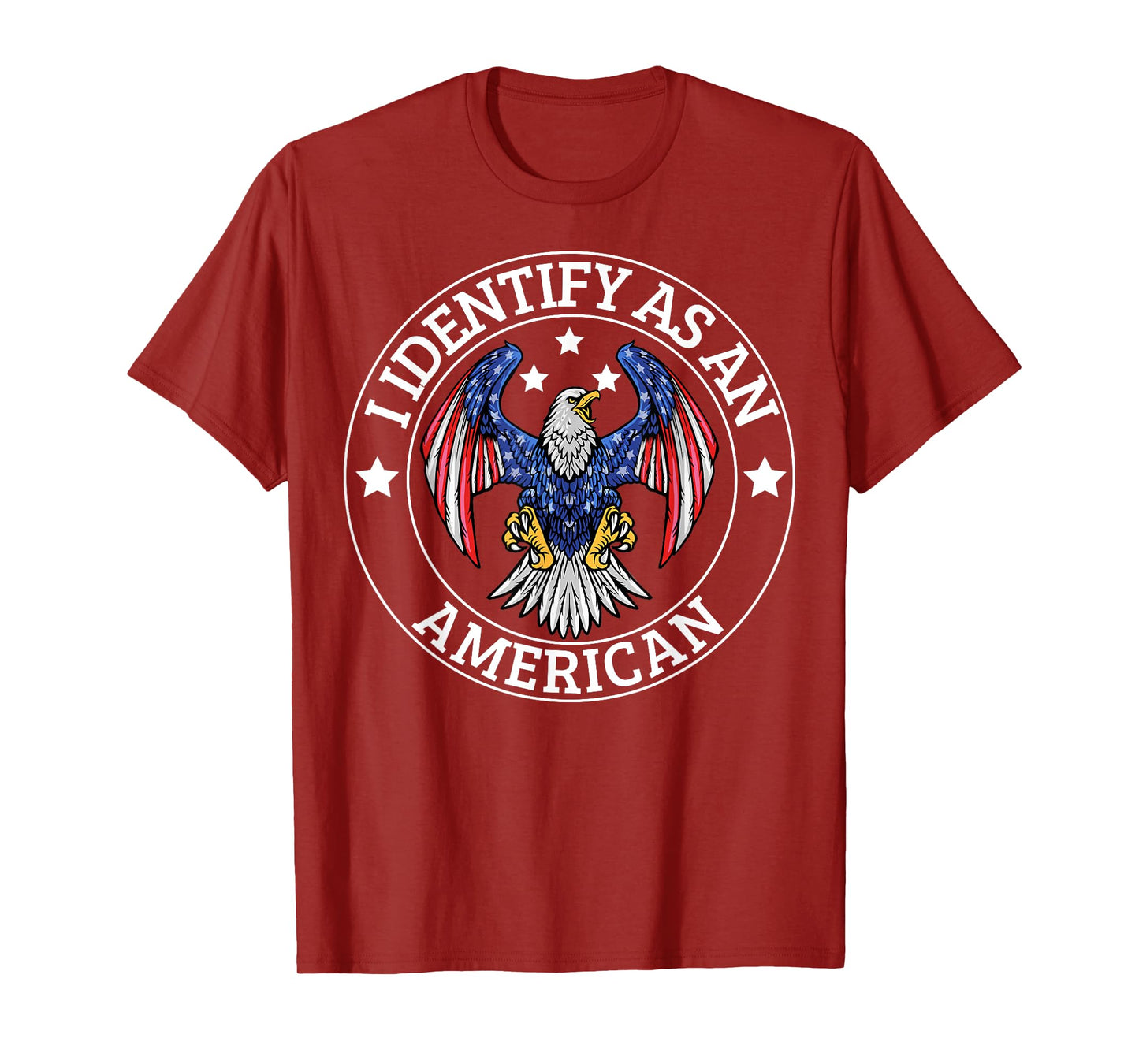 I Identify As An American USA Flag 4th Of July Eagle T-Shirt