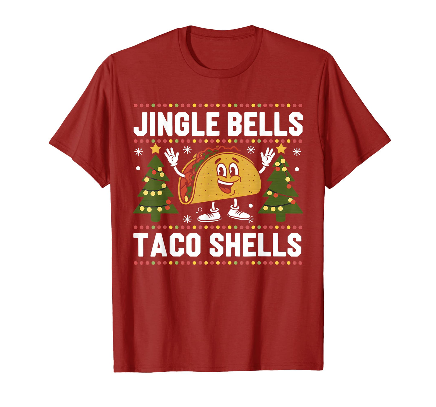 Christmas Jingle Bells Taco Shells Funny Xmas Tacos Lover T-Shirt