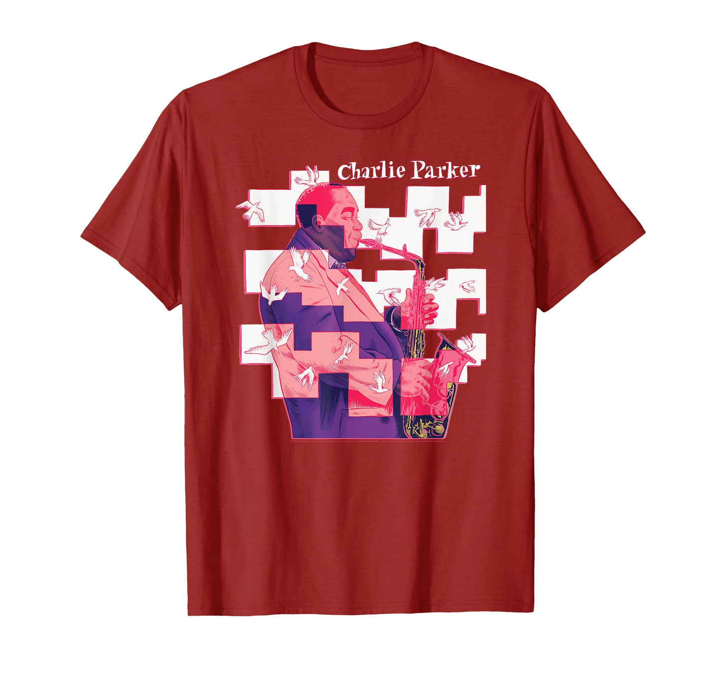 Charlie Parker Chasin The Bird Abstract Jazz Music T-Shirt