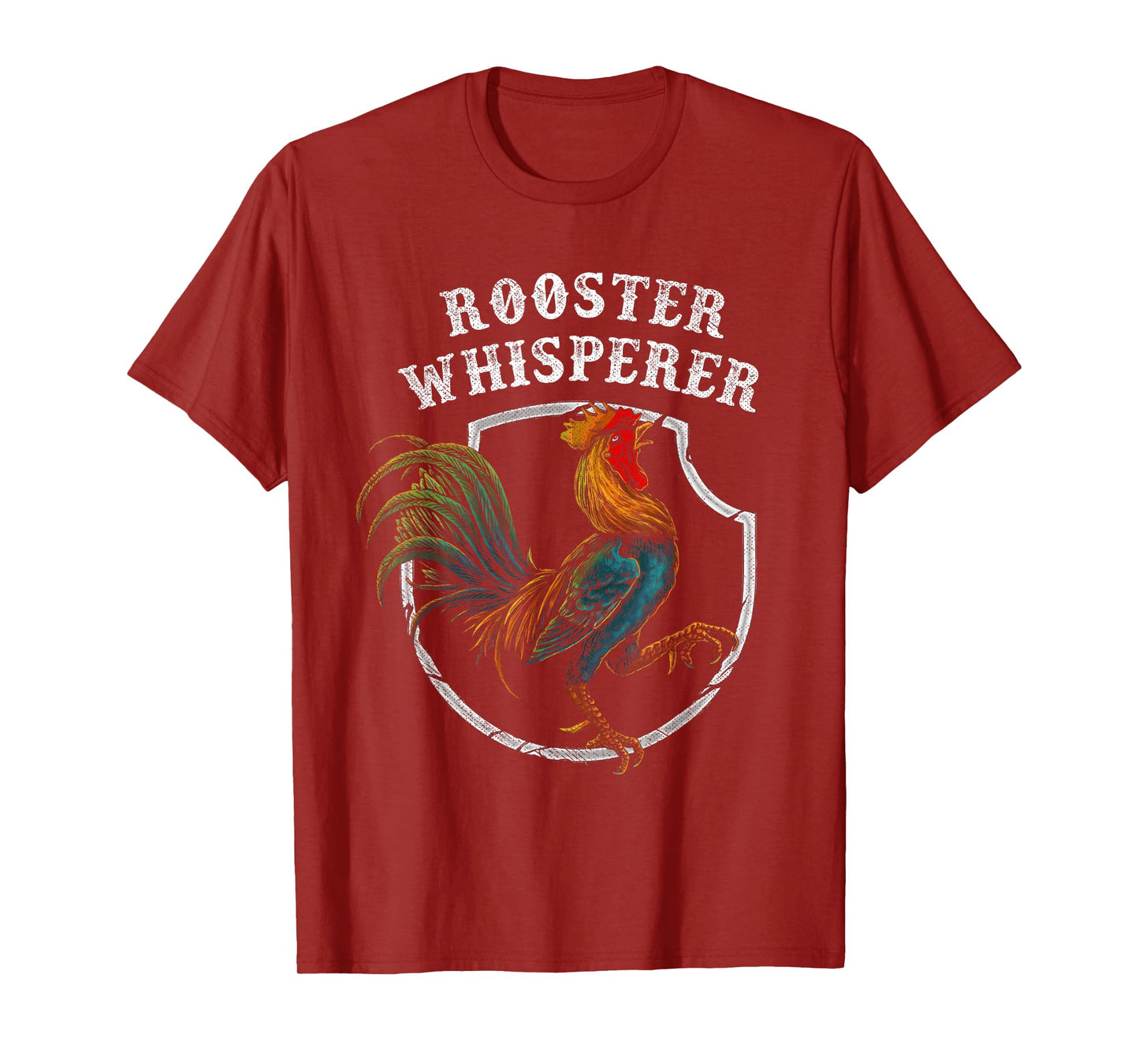 Rooster Whisperer Funny Farmer Gift Retro Shirt Cock Bird T-Shirt