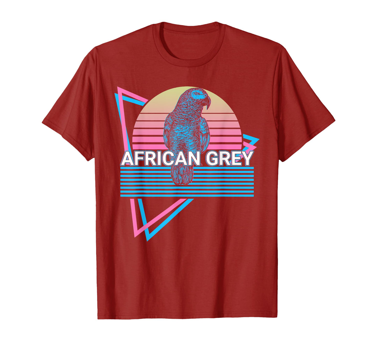 African Grey Parrot Retro T-Shirt