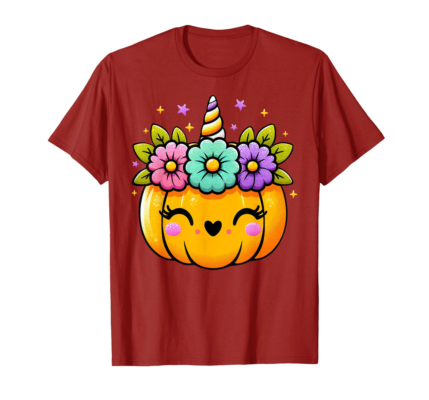Cute Halloween Unicorn Pumpkin Halloween for Women Girls T-Shirt