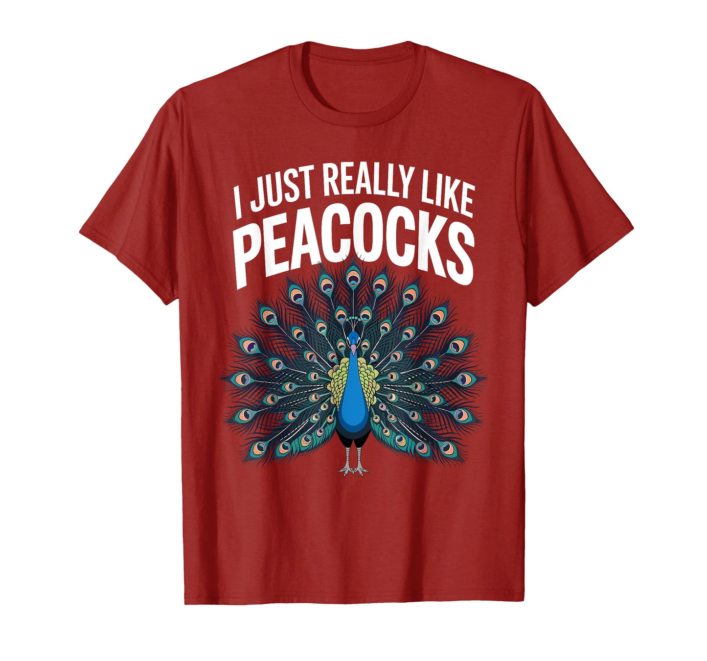 Funny Peacock Art For Men Women Adult Feather Peacock Lover T-Shirt