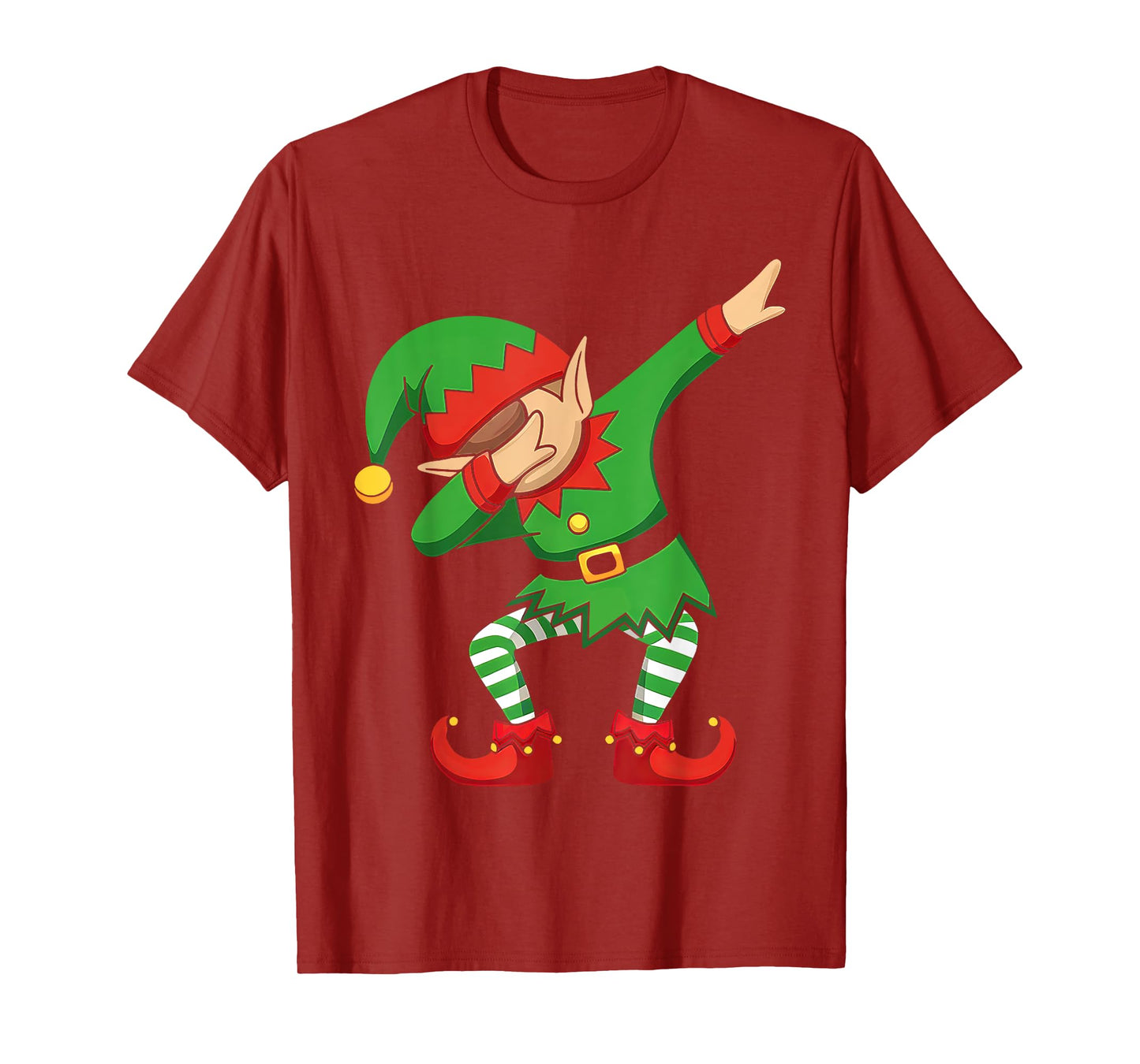 Dabbing Elf Christmas Squad Funny Xmas Family Boys Kids T-Shirt
