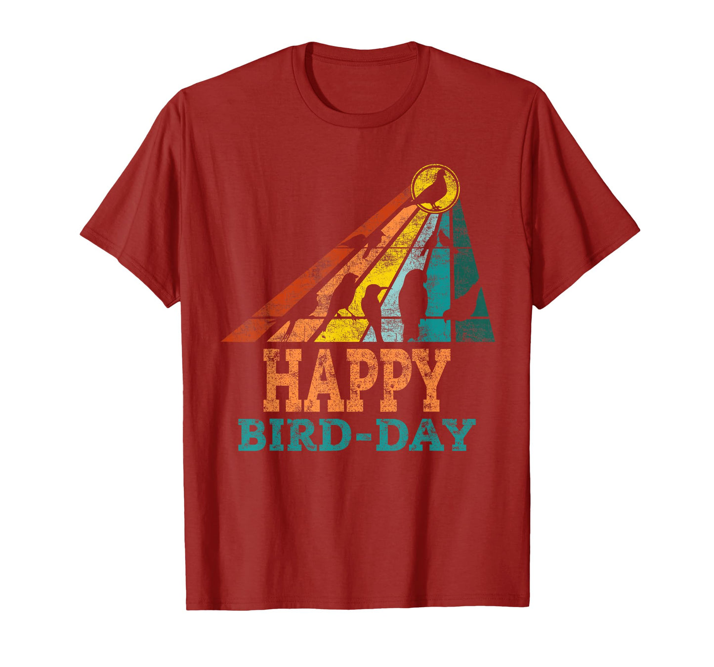Retro Vintage Bird Watcher Happy Bird Day Funny Birthday T-Shirt
