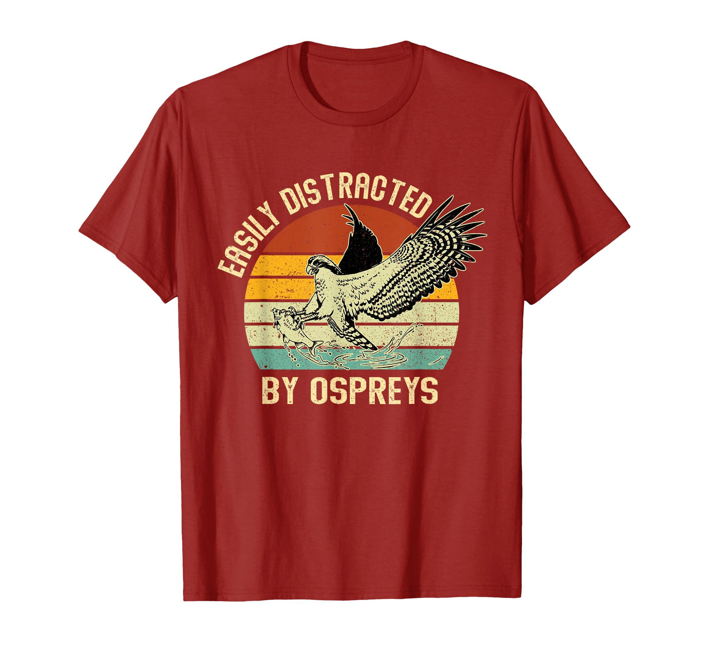 Easily Distracted By Ospreys Retro Vintage T-Shirt