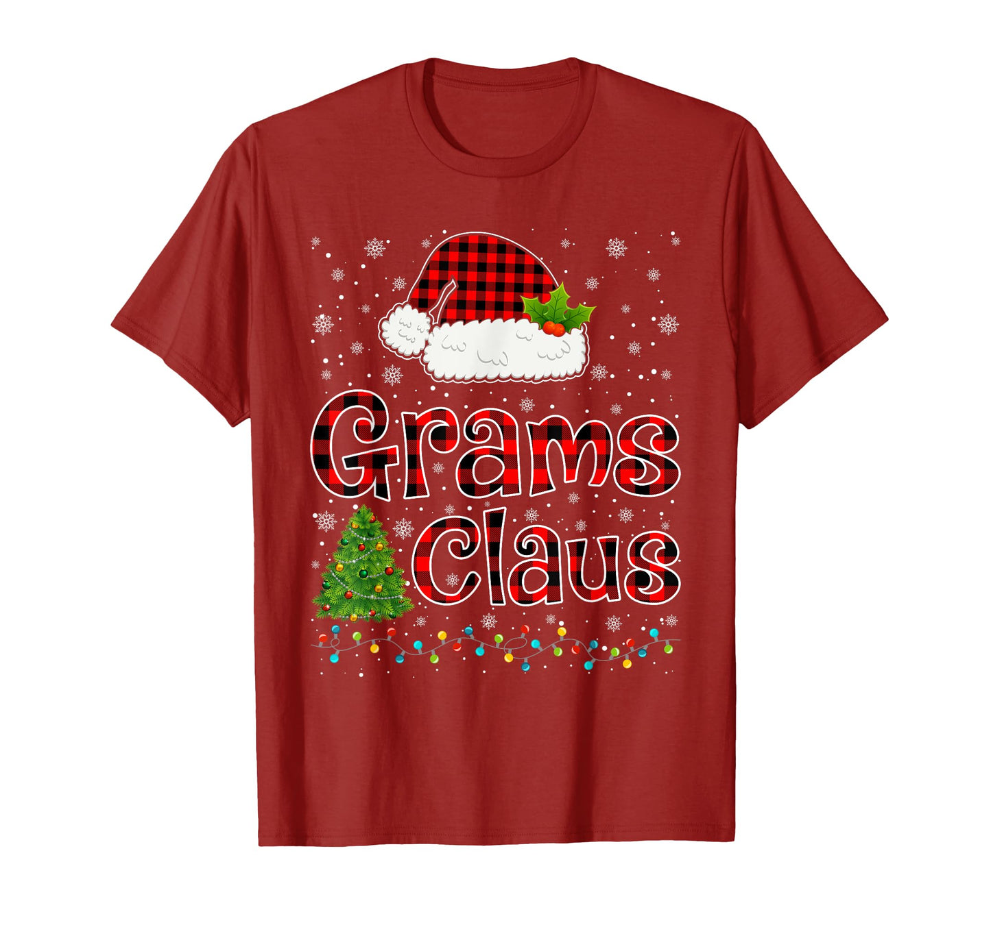 Funny Grams Claus Christmas Lights Xmas Pajama Family Tees T-Shirt
