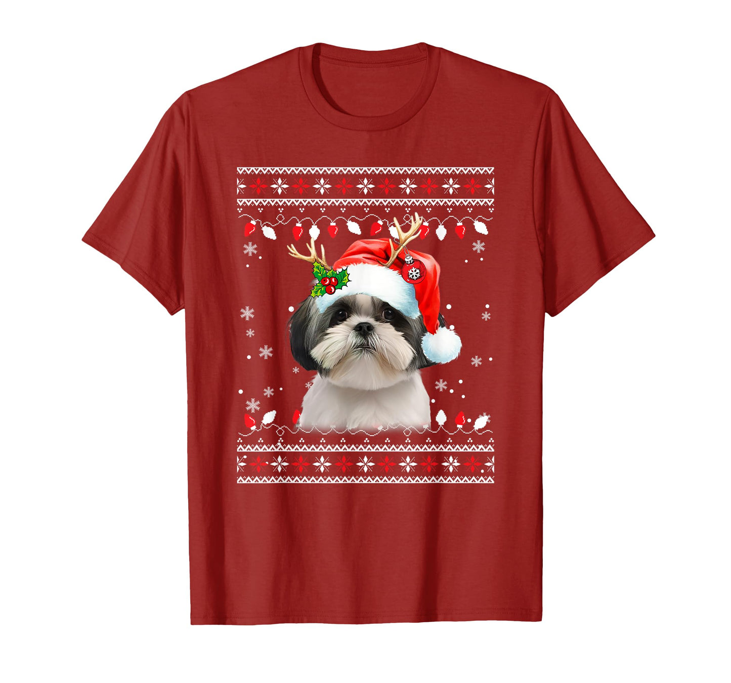 Cute Shih Tzu Christmas Sweater for Dogs Lover T-Shirt