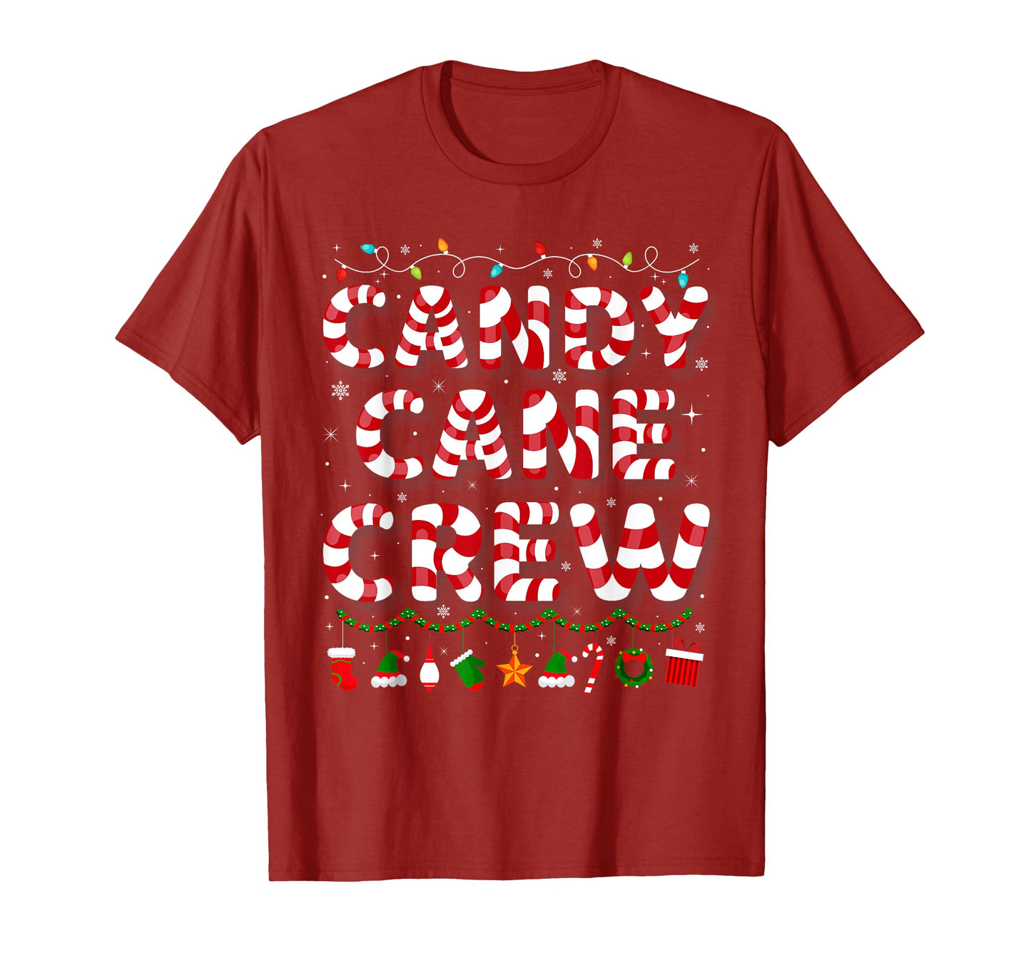 Candy Cane Crew Funny Christmas Candy Cane Lover Xmas Pajama T-Shirt
