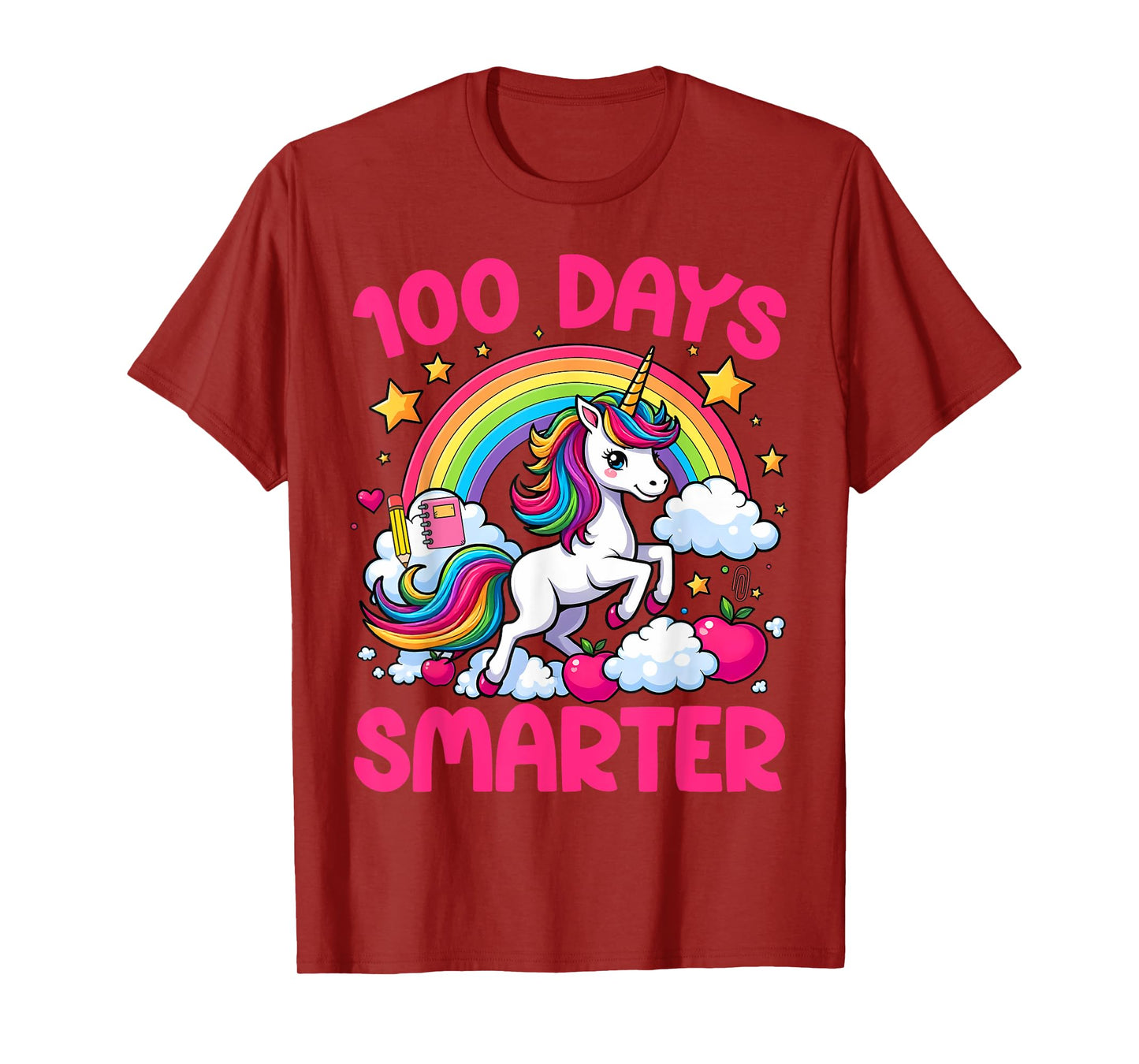 100 Days Of School Smarter Unicorn Teacher Girls 100th Days T-Shirt